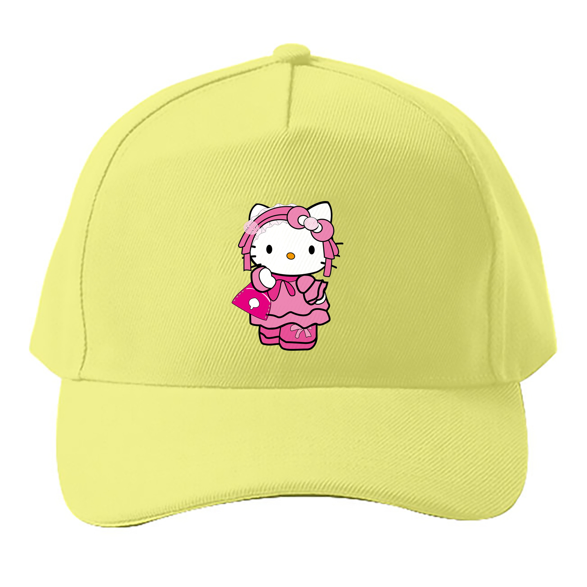（画像用） Hello Kitty ハローキティ ベースボールキャップ 綿100％ 男女兼用 帽子 スポーツ