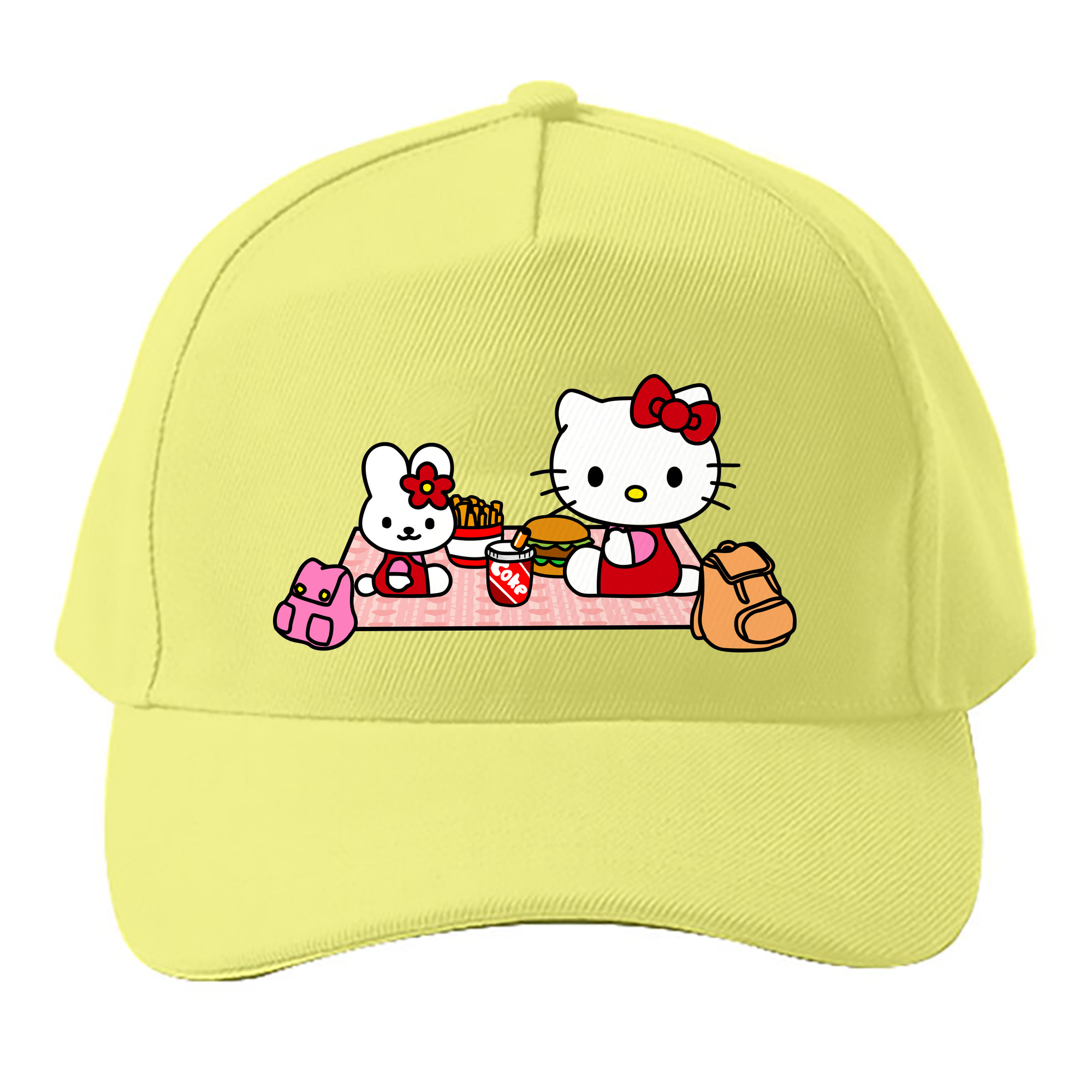 （画像用） Hello Kitty ハローキティ ベースボールキャップ 綿100％ 男女兼用 帽子 スポーツ