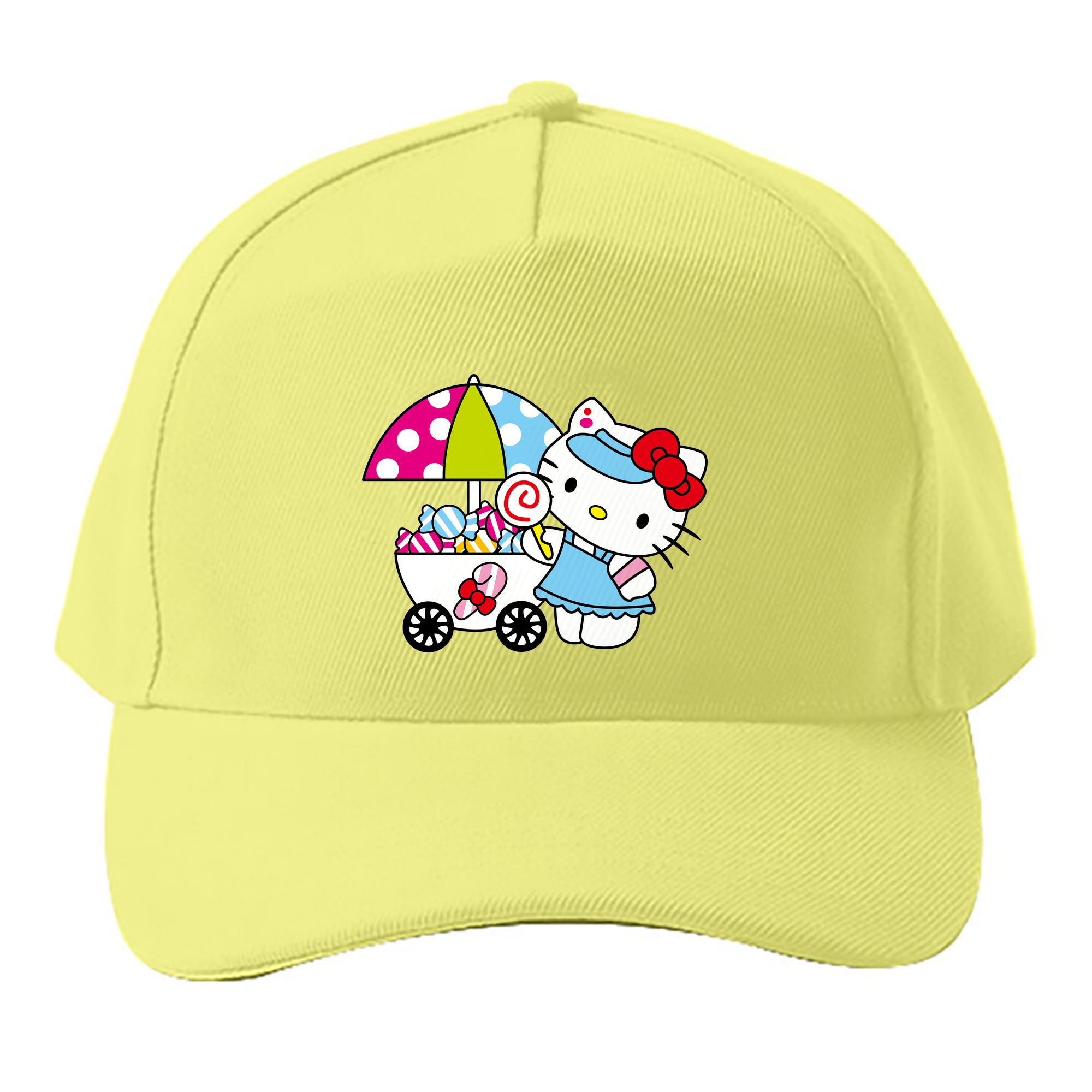 （画像用） Hello Kitty ハローキティ ベースボールキャップ 綿100％ 男女兼用 帽子 スポーツ