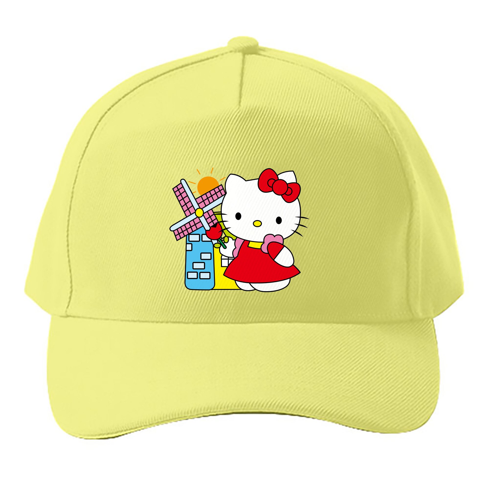 （画像用） Hello Kitty ハローキティ ベースボールキャップ 綿100％ 男女兼用 帽子 スポーツ