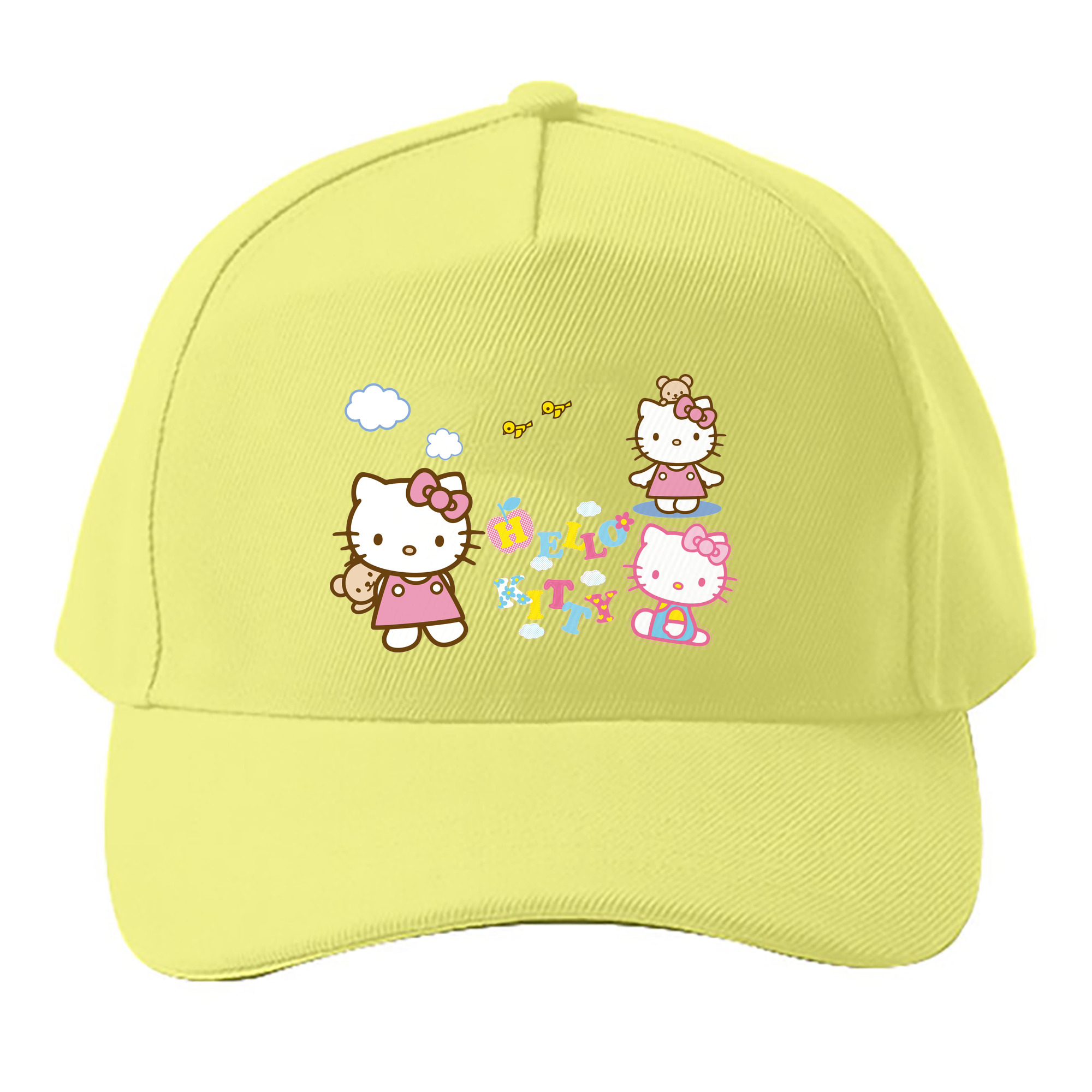 （画像用） Hello Kitty ハローキティ ベースボールキャップ 綿100％ 男女兼用 帽子 スポーツ
