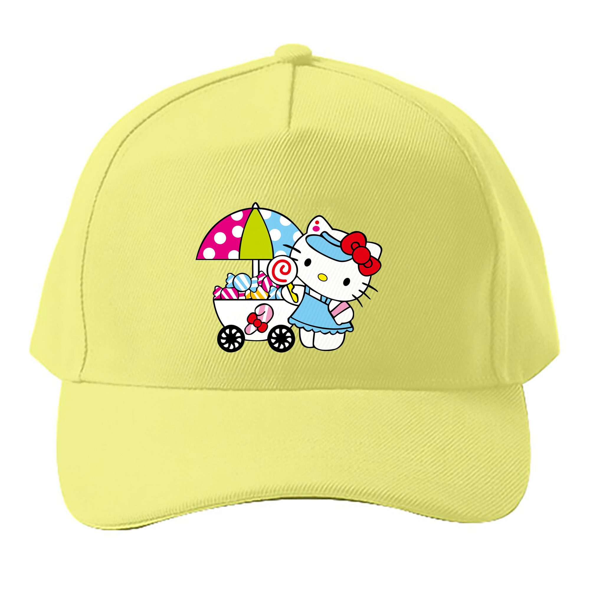 （画像用） Hello Kitty ハローキティ ベースボールキャップ 綿100％ 男女兼用 帽子 スポーツ