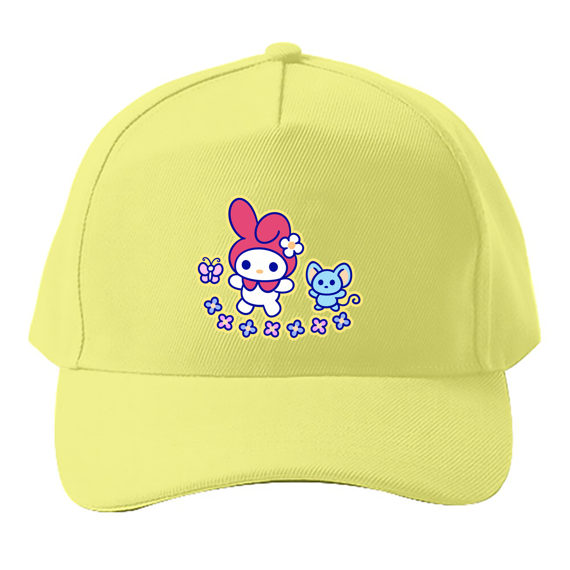 （画像用） Hello Kitty ハローキティ ベースボールキャップ 綿100％ 男女兼用 帽子 スポーツ