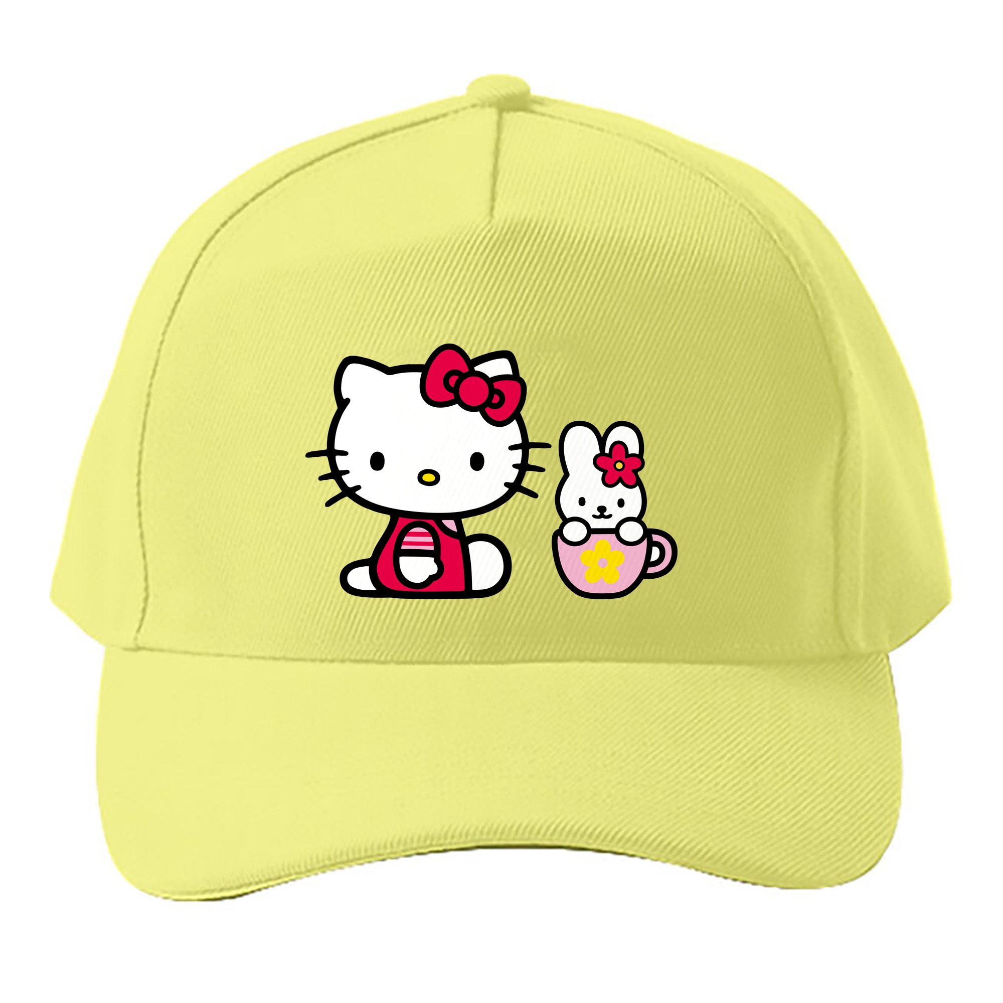 （画像用） Hello Kitty ハローキティ ベースボールキャップ 綿100％ 男女兼用 帽子 スポーツ