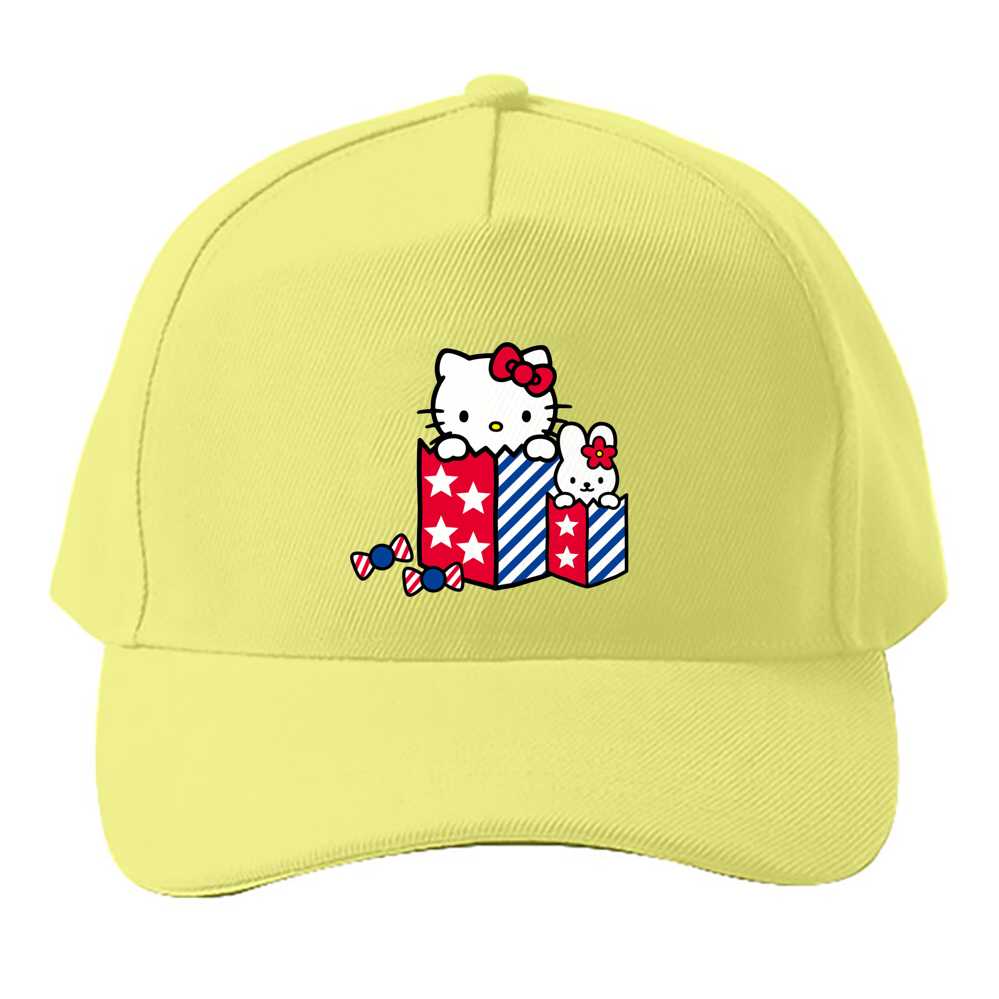 （画像用） Hello Kitty ハローキティ ベースボールキャップ 綿100％ 男女兼用 帽子 スポーツ