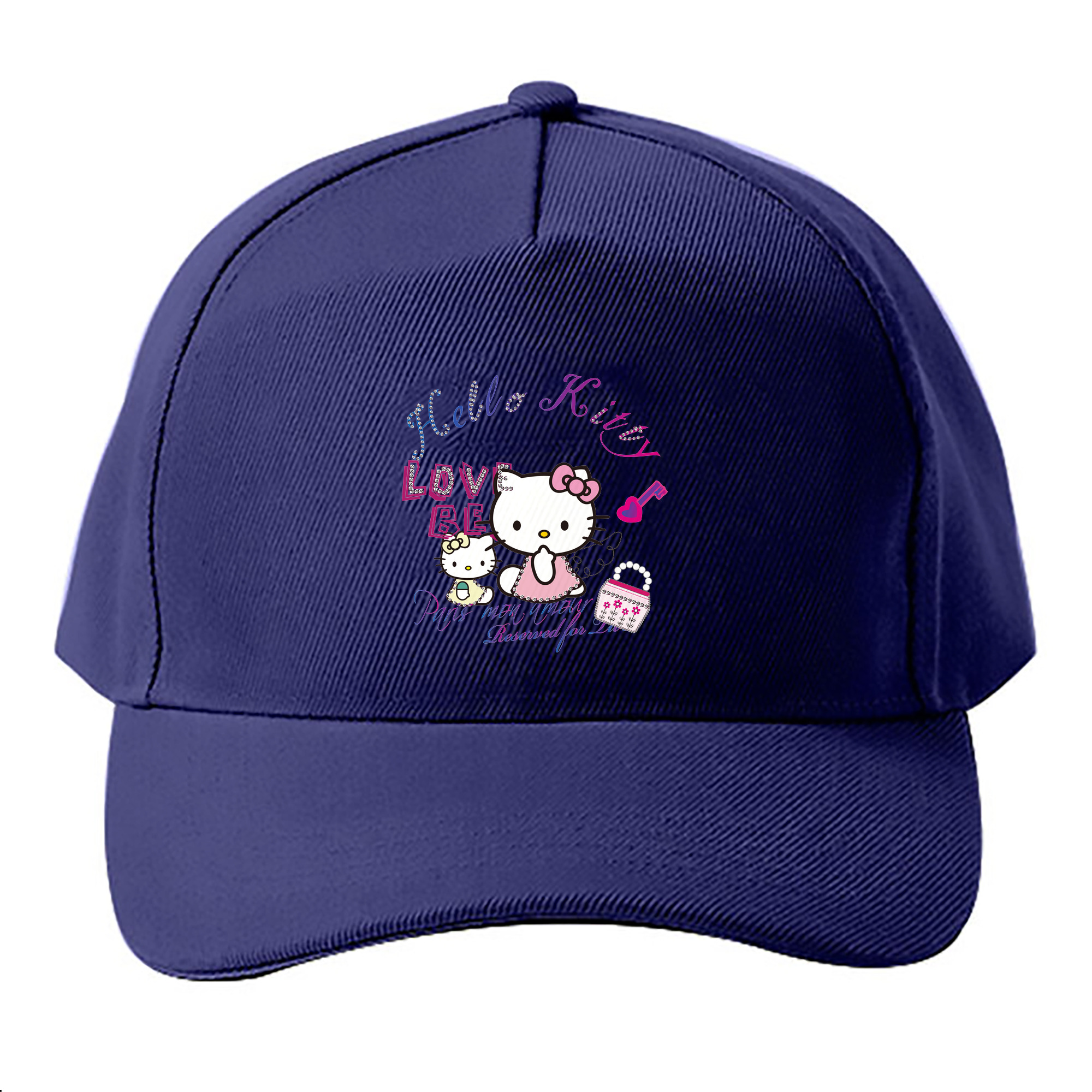 （画像用） Hello Kitty ハローキティ ベースボールキャップ 綿100％ 男女兼用 帽子 スポーツ