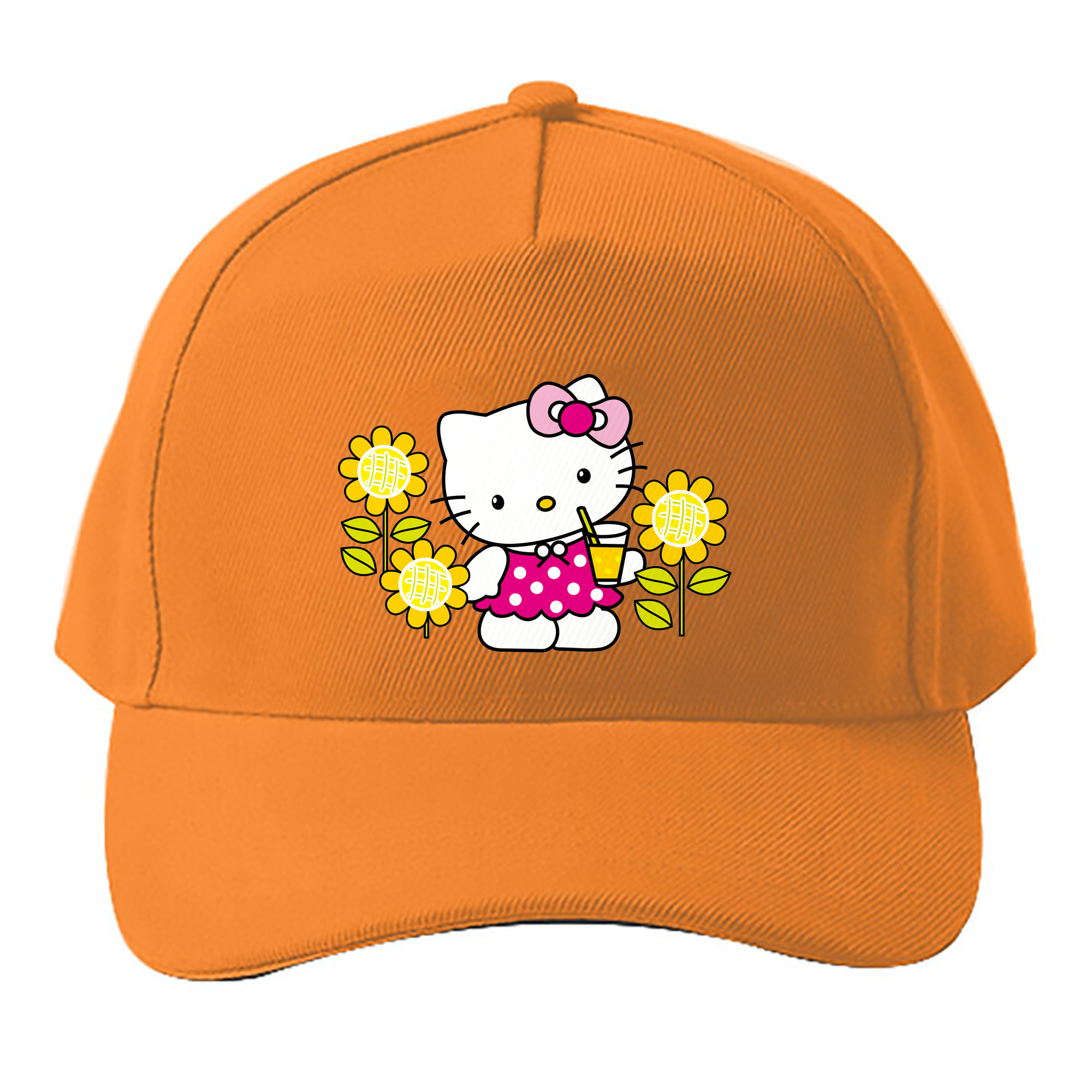 （画像用） Hello Kitty ハローキティ ベースボールキャップ 綿100％ 男女兼用 帽子 スポーツ