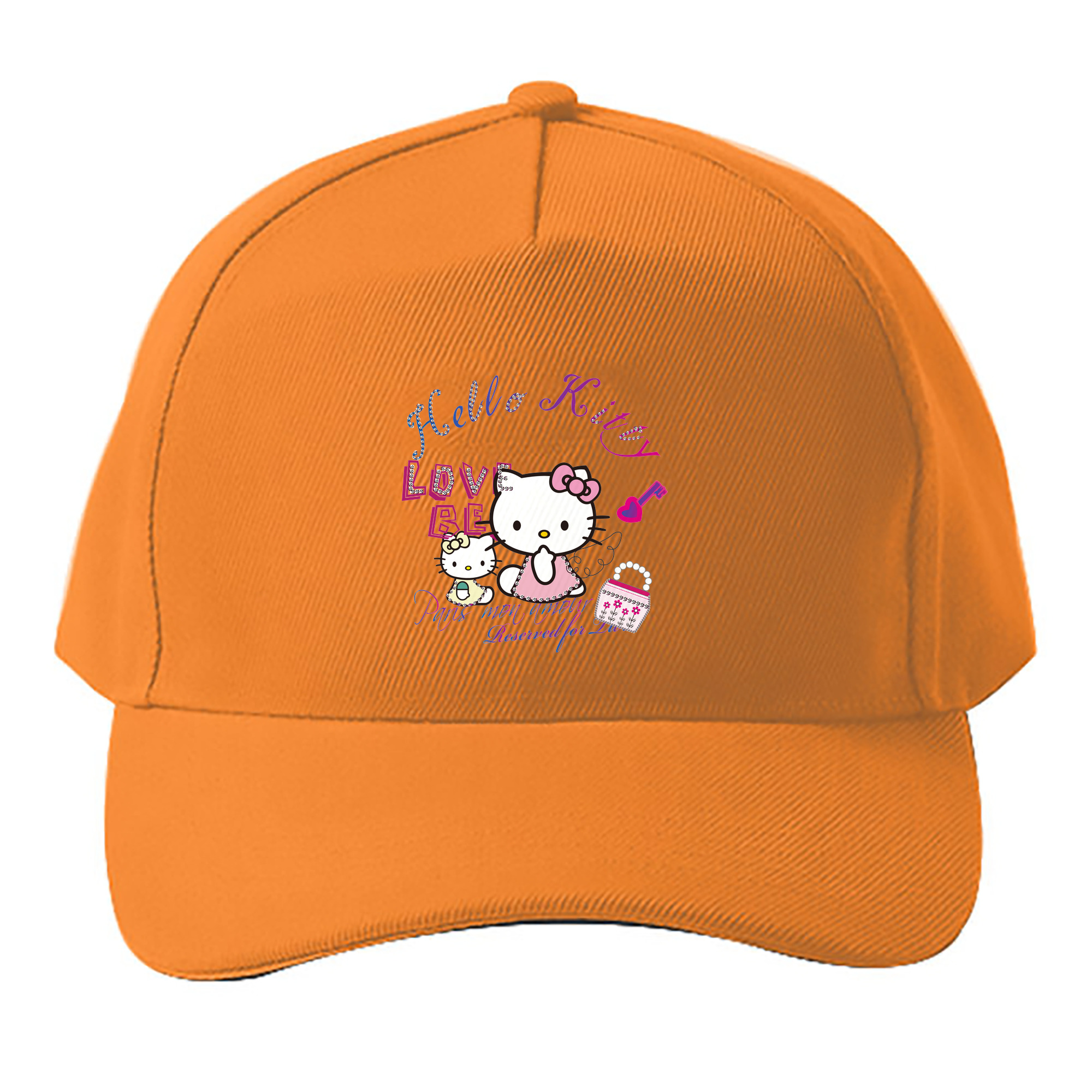 （画像用） Hello Kitty ハローキティ ベースボールキャップ 綿100％ 男女兼用 帽子 スポーツ