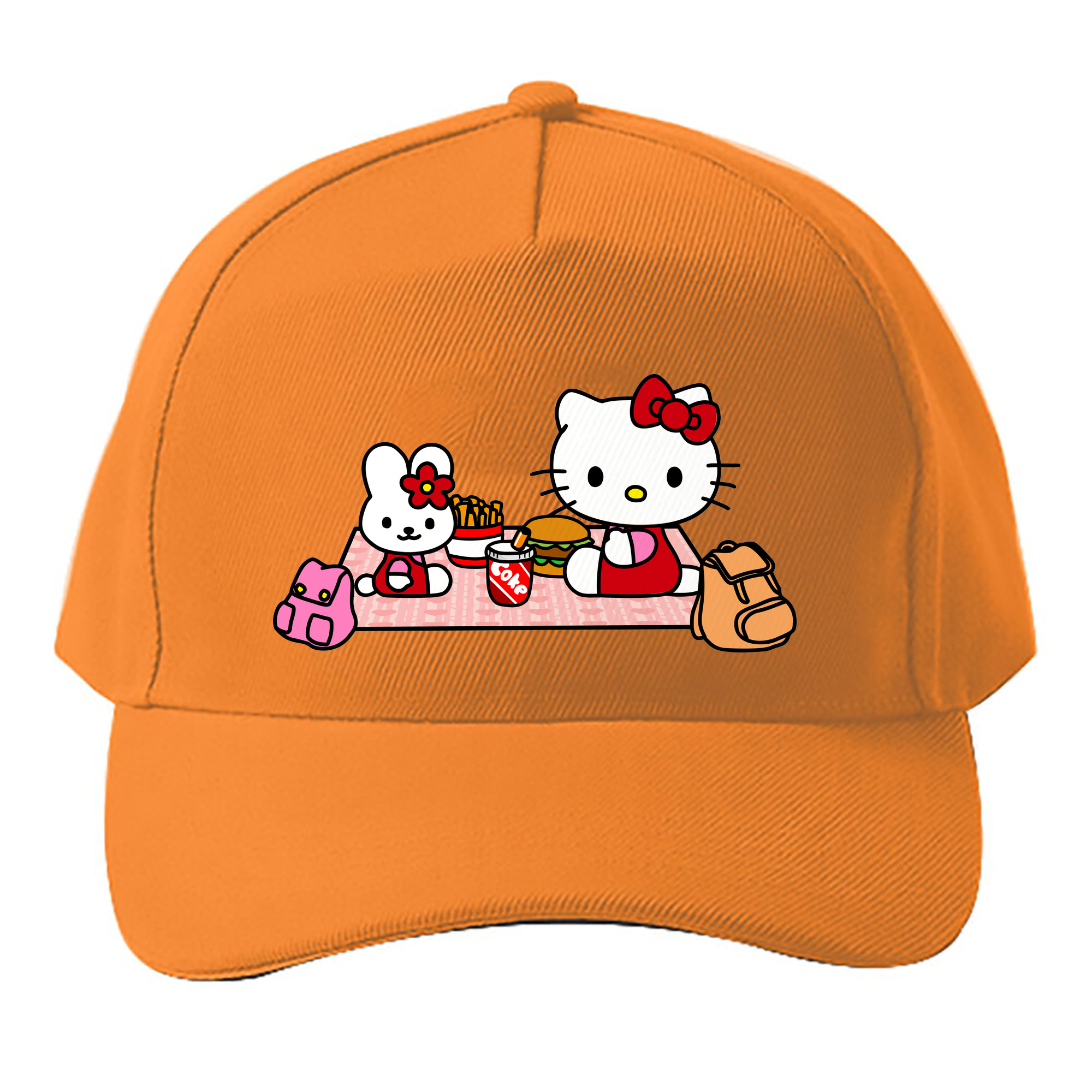 （画像用） Hello Kitty ハローキティ ベースボールキャップ 綿100％ 男女兼用 帽子 スポーツ