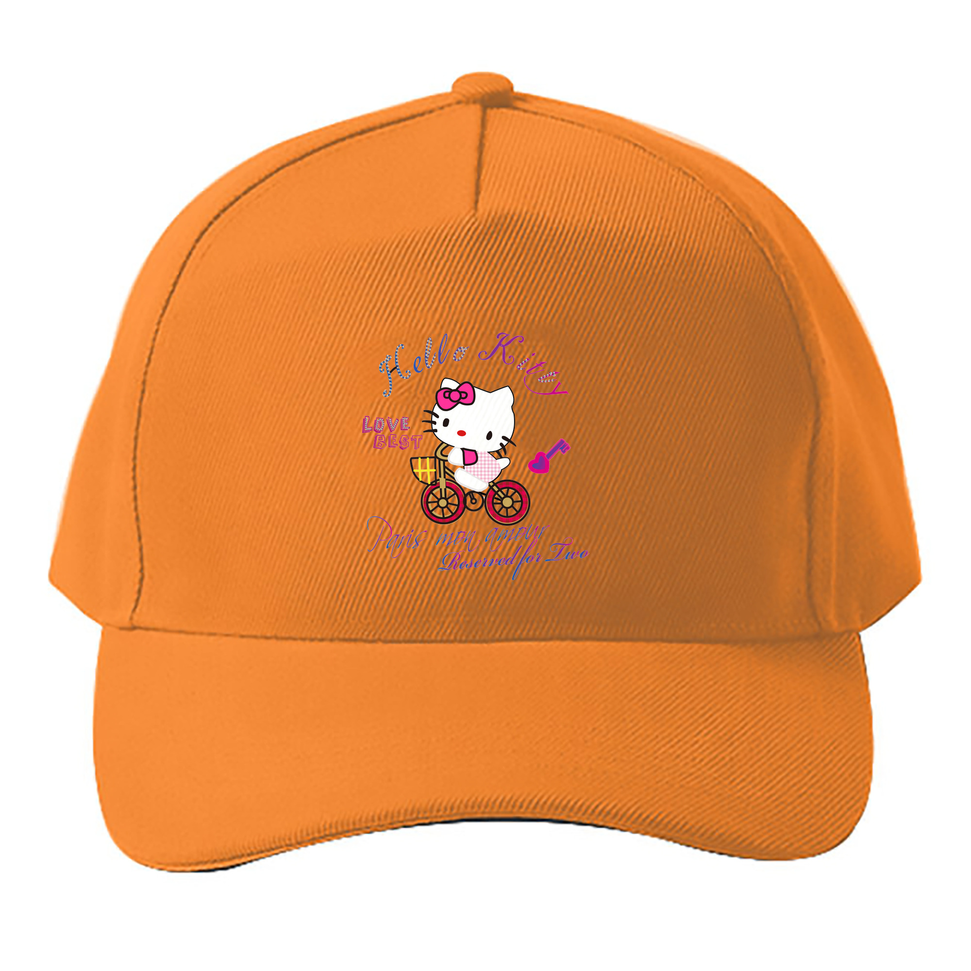 （画像用） Hello Kitty ハローキティ ベースボールキャップ 綿100％ 男女兼用 帽子 スポーツ