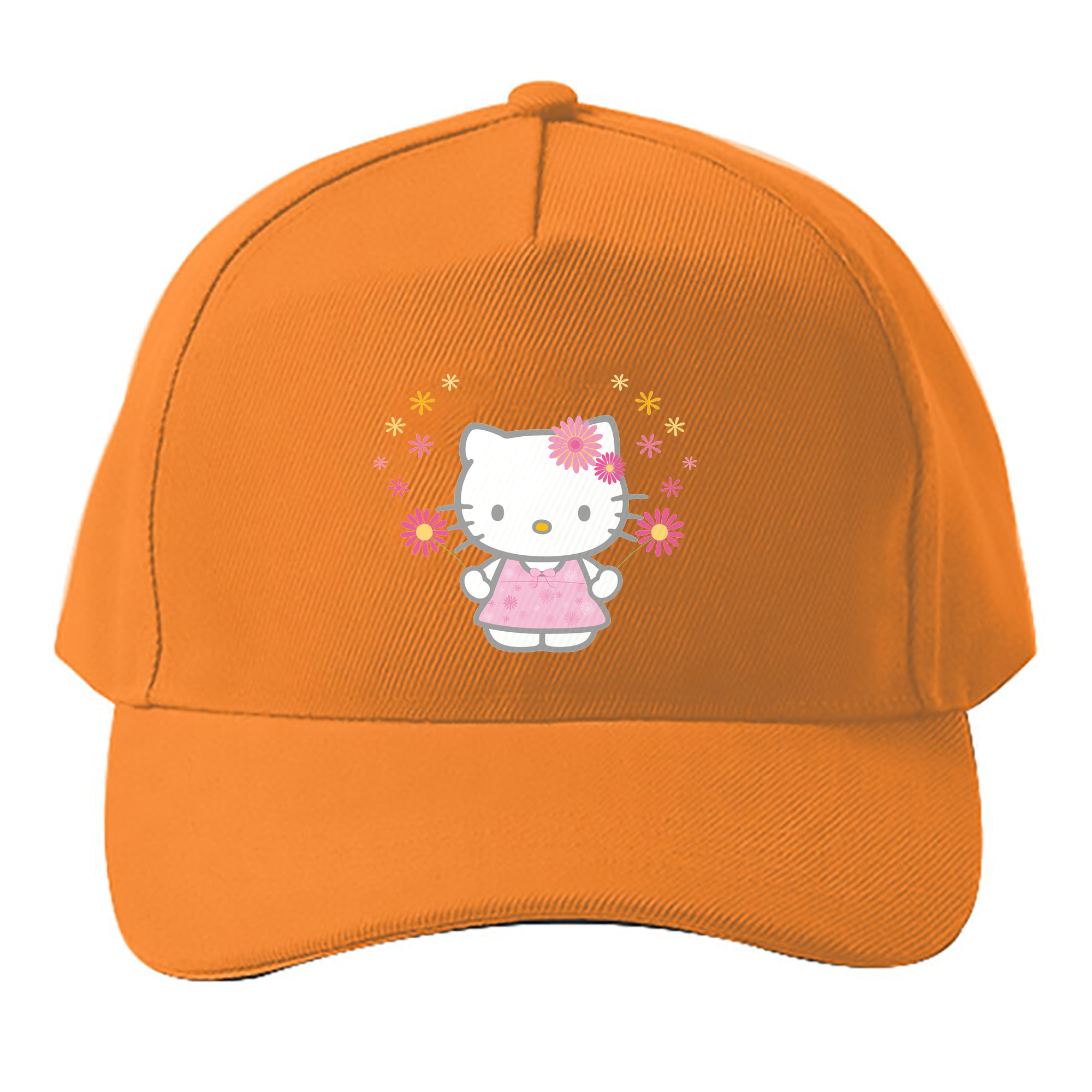 （画像用） Hello Kitty ハローキティ ベースボールキャップ 綿100％ 男女兼用 帽子 スポーツ