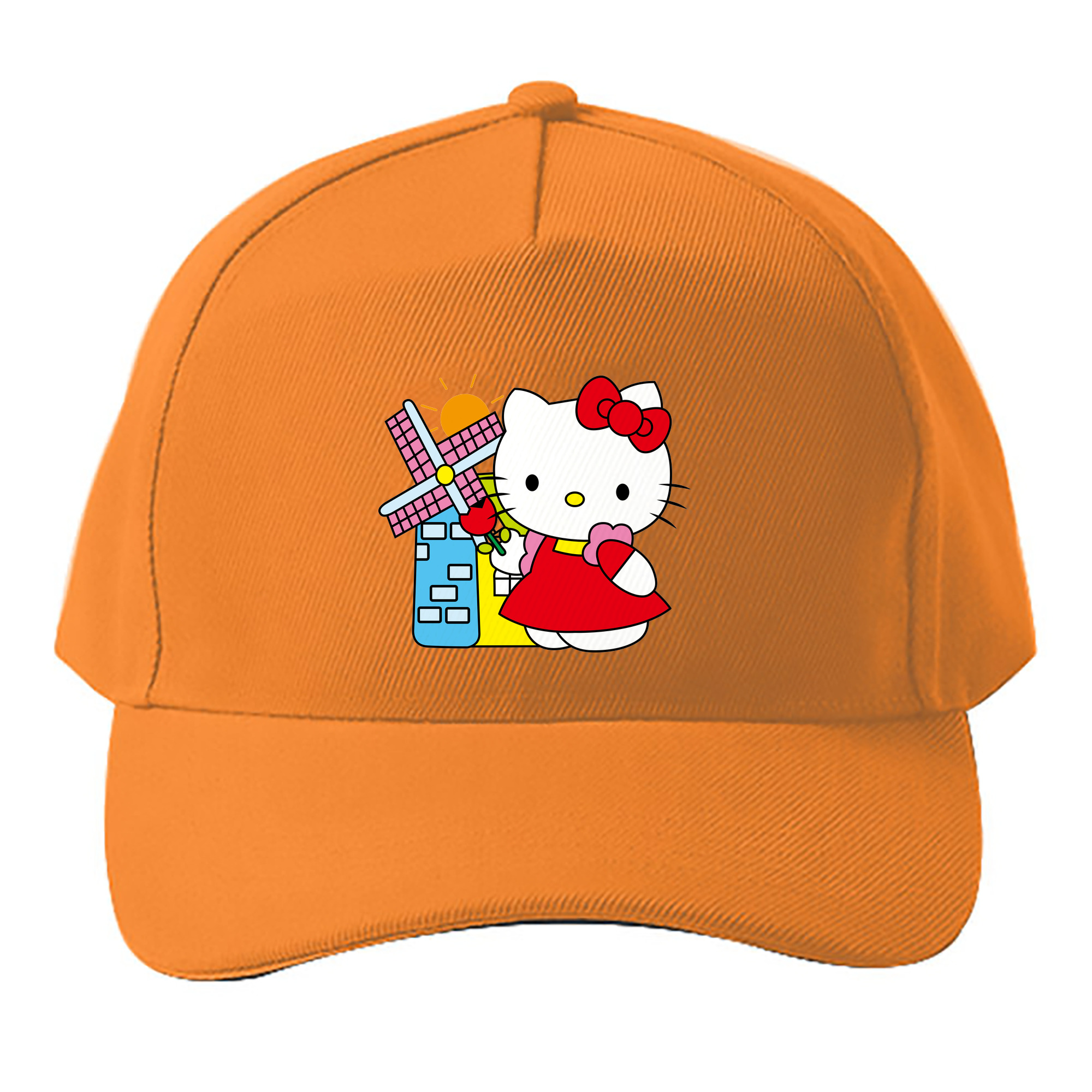 （画像用） Hello Kitty ハローキティ ベースボールキャップ 綿100％ 男女兼用 帽子 スポーツ