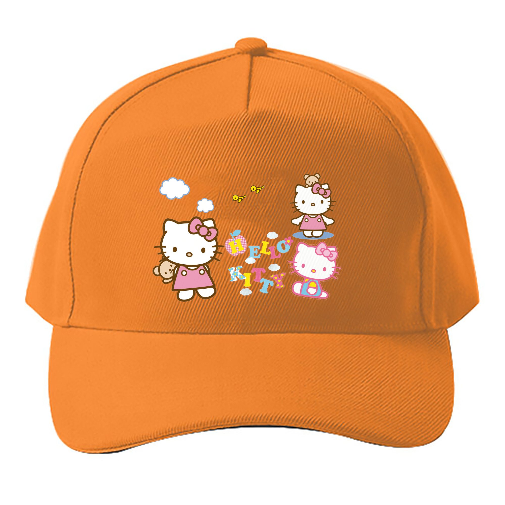 （画像用） Hello Kitty ハローキティ ベースボールキャップ 綿100％ 男女兼用 帽子 スポーツ