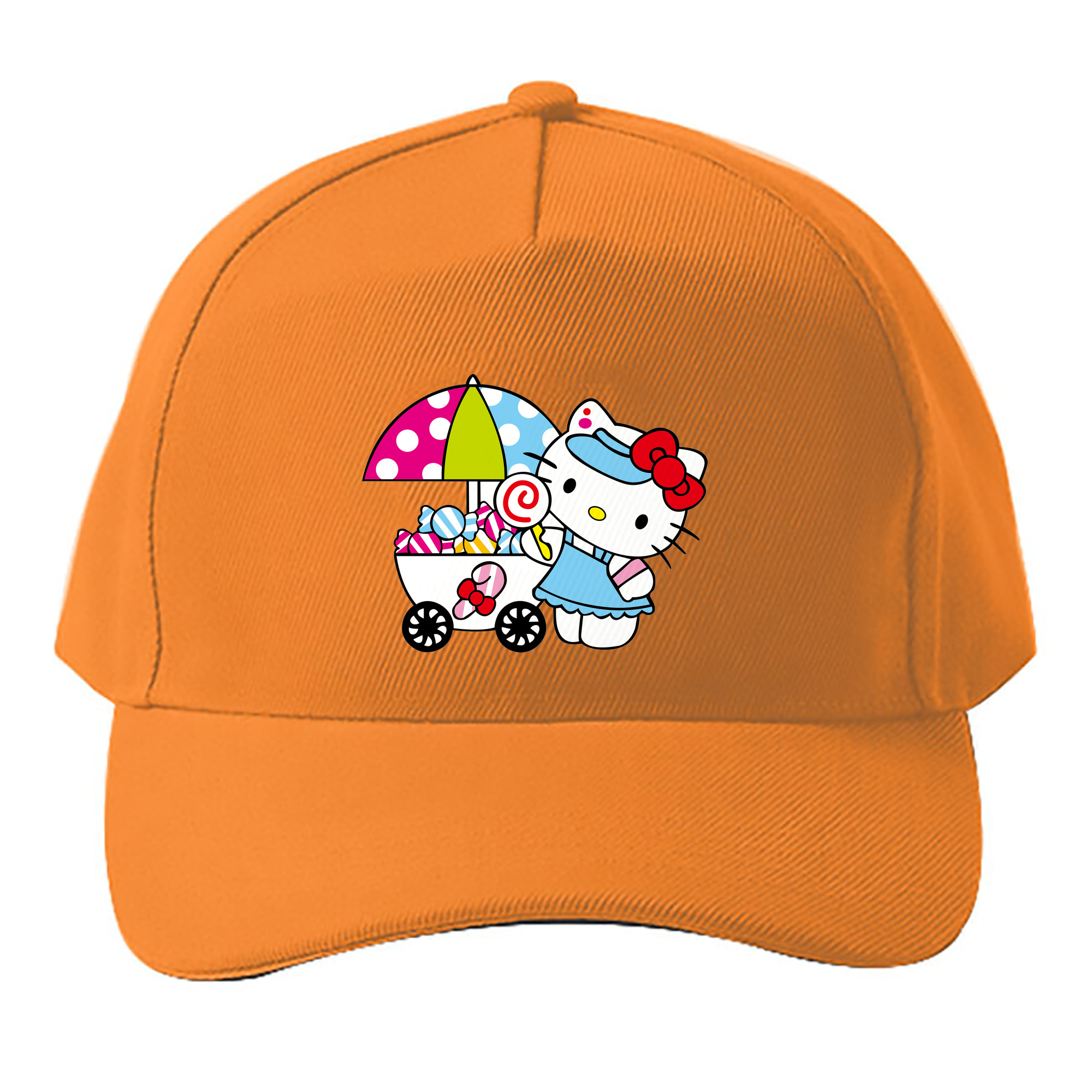 （画像用） Hello Kitty ハローキティ ベースボールキャップ 綿100％ 男女兼用 帽子 スポーツ