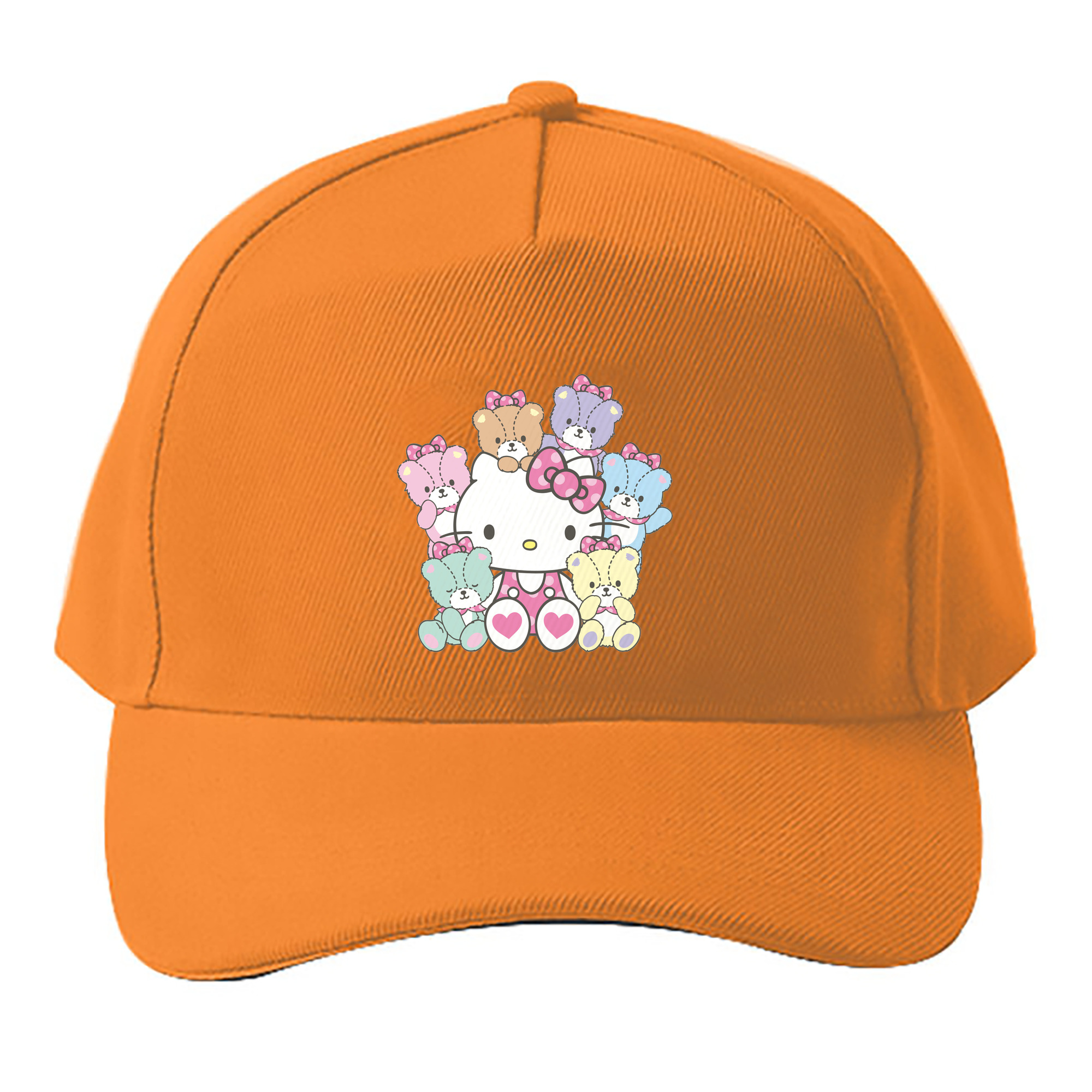 （画像用） Hello Kitty ハローキティ ベースボールキャップ 綿100％ 男女兼用 帽子 スポーツ