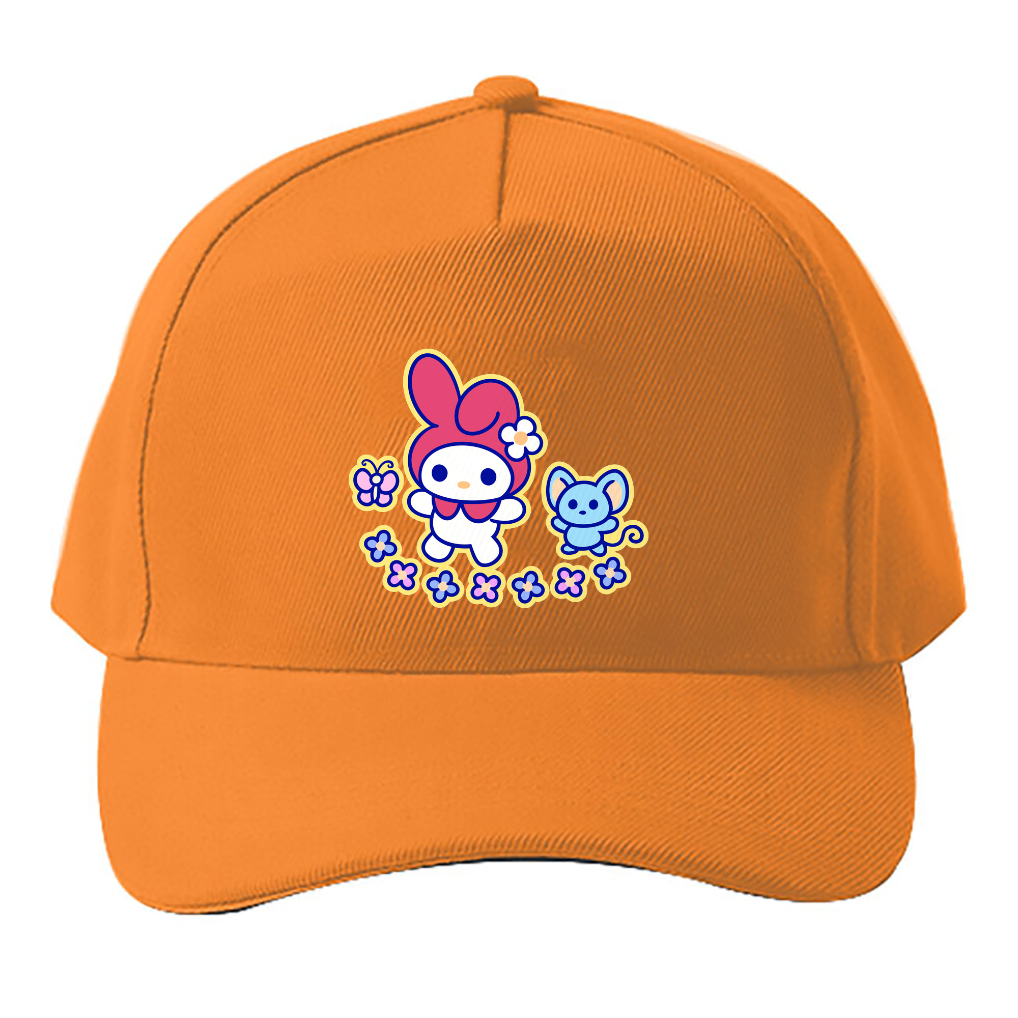 （画像用） Hello Kitty ハローキティ ベースボールキャップ 綿100％ 男女兼用 帽子 スポーツ