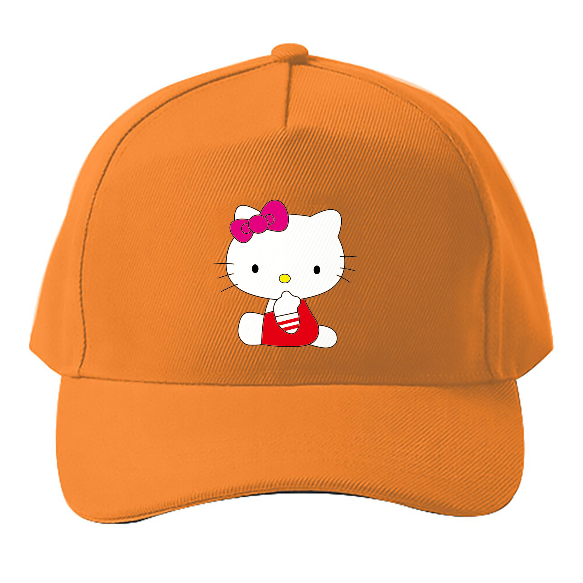 （画像用） Hello Kitty ハローキティ ベースボールキャップ 綿100％ 男女兼用 帽子 スポーツ
