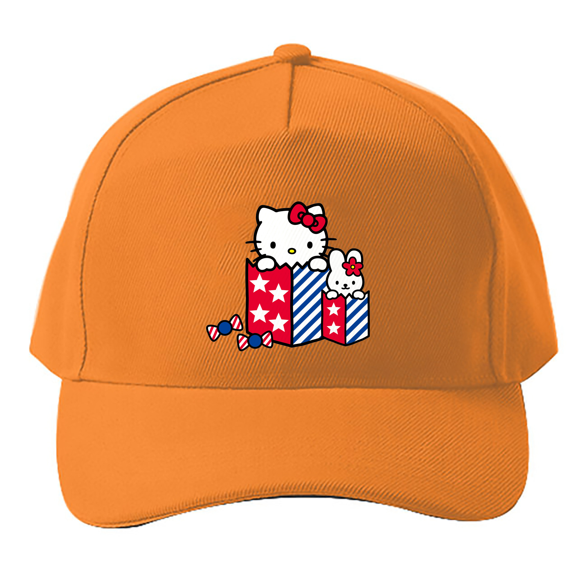 （画像用） Hello Kitty ハローキティ ベースボールキャップ 綿100％ 男女兼用 帽子 スポーツ