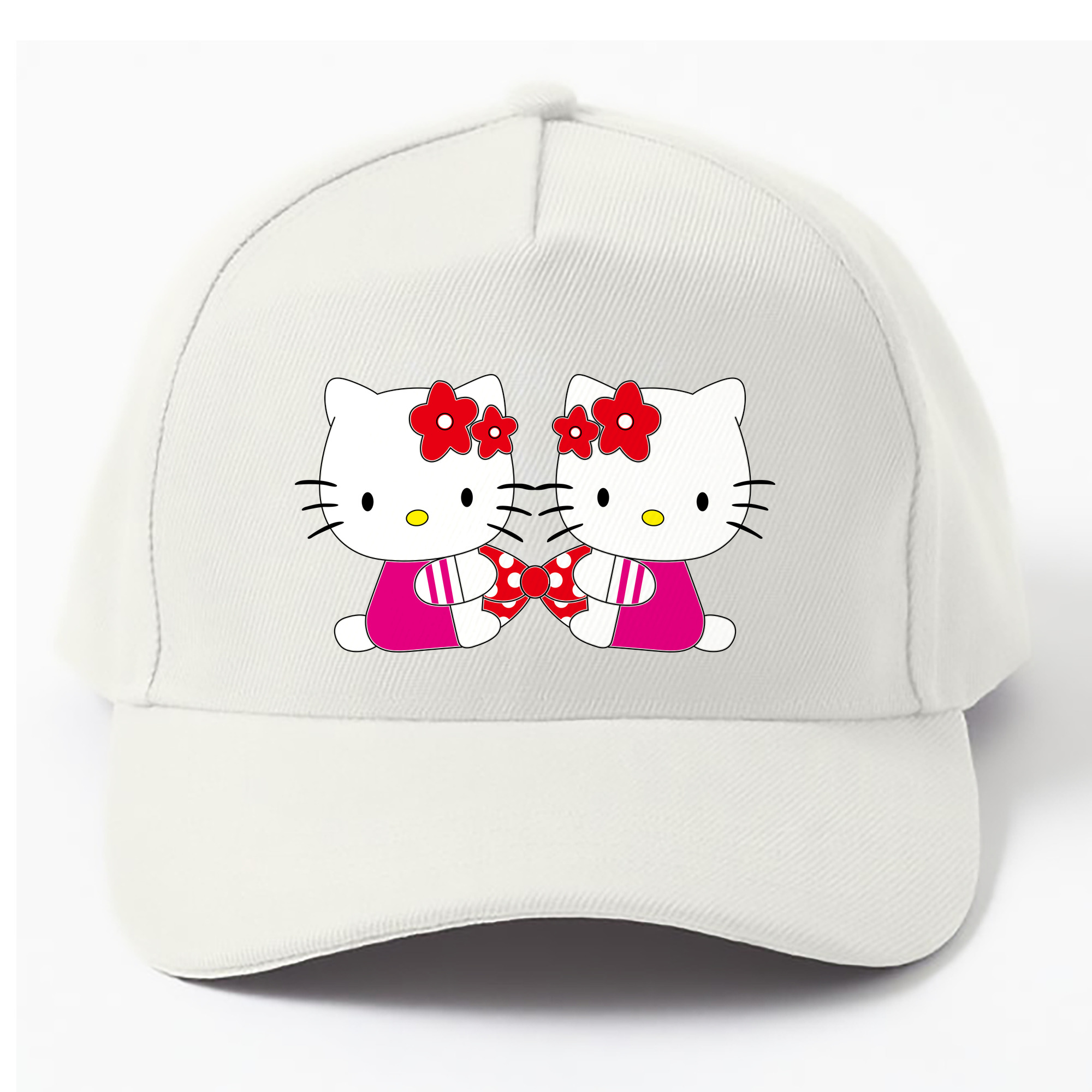 （画像用） Hello Kitty ハローキティ ベースボールキャップ 綿100％ 男女兼用 帽子 スポーツ