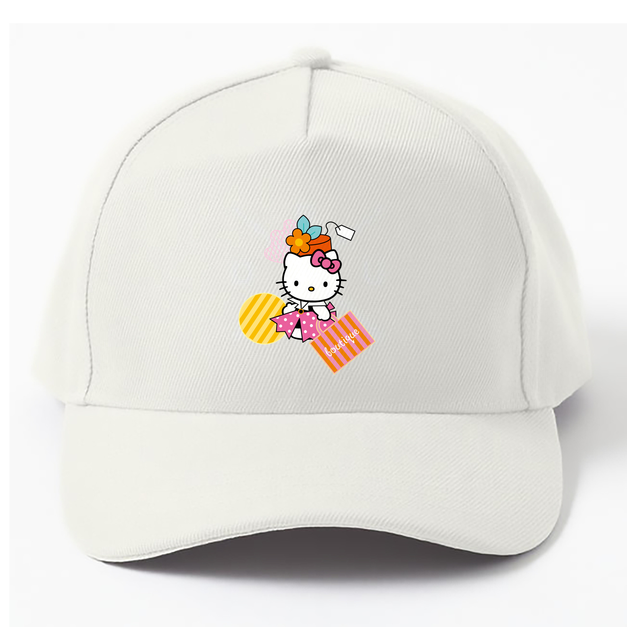 （画像用） Hello Kitty ハローキティ ベースボールキャップ 綿100％ 男女兼用 帽子 スポーツ