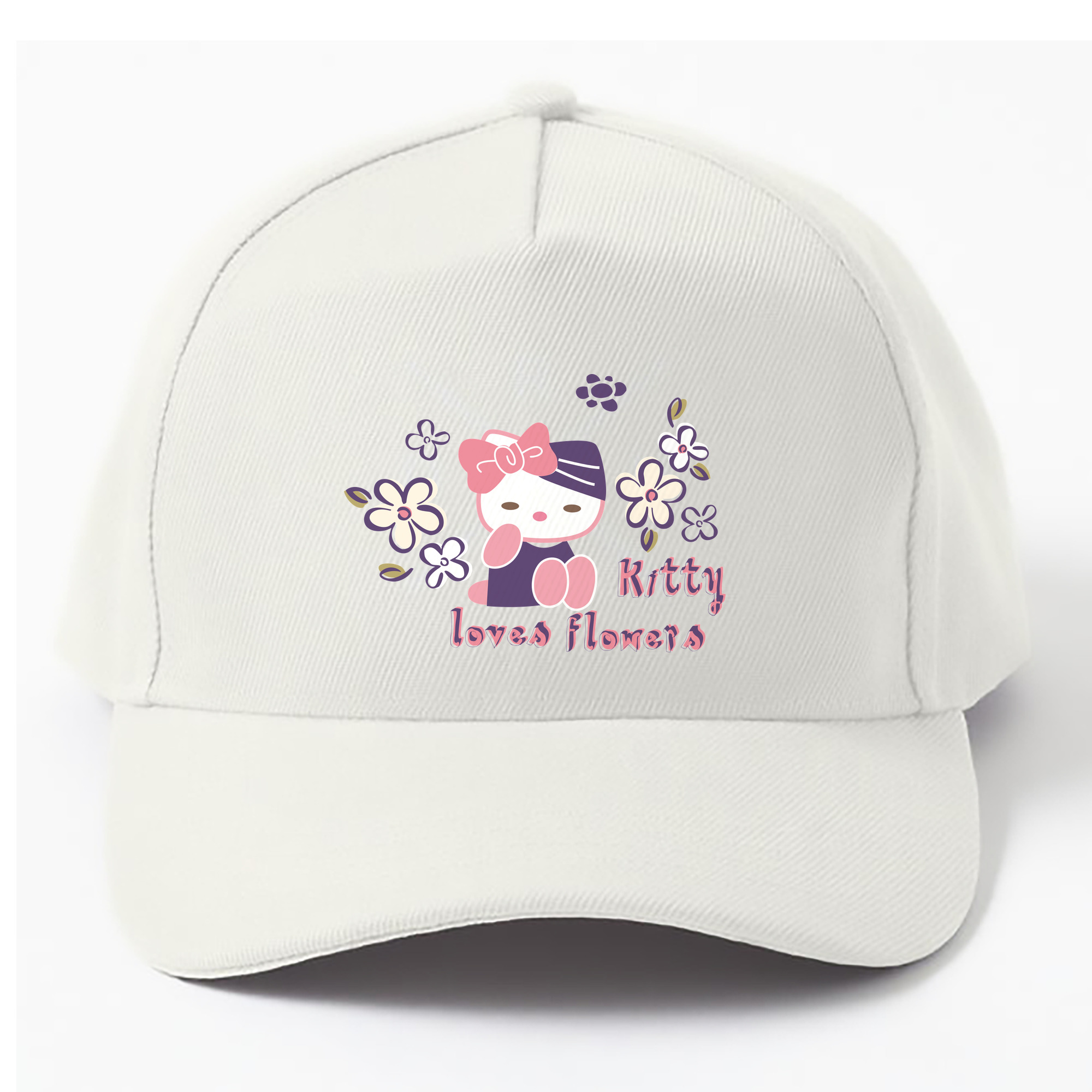 （画像用） Hello Kitty ハローキティ ベースボールキャップ 綿100％ 男女兼用 帽子 スポーツ