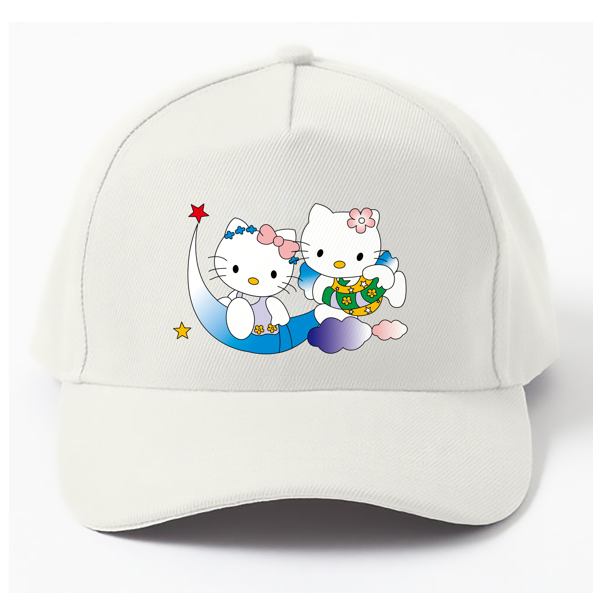 （画像用） Hello Kitty ハローキティ ベースボールキャップ 綿100％ 男女兼用 帽子 スポーツ