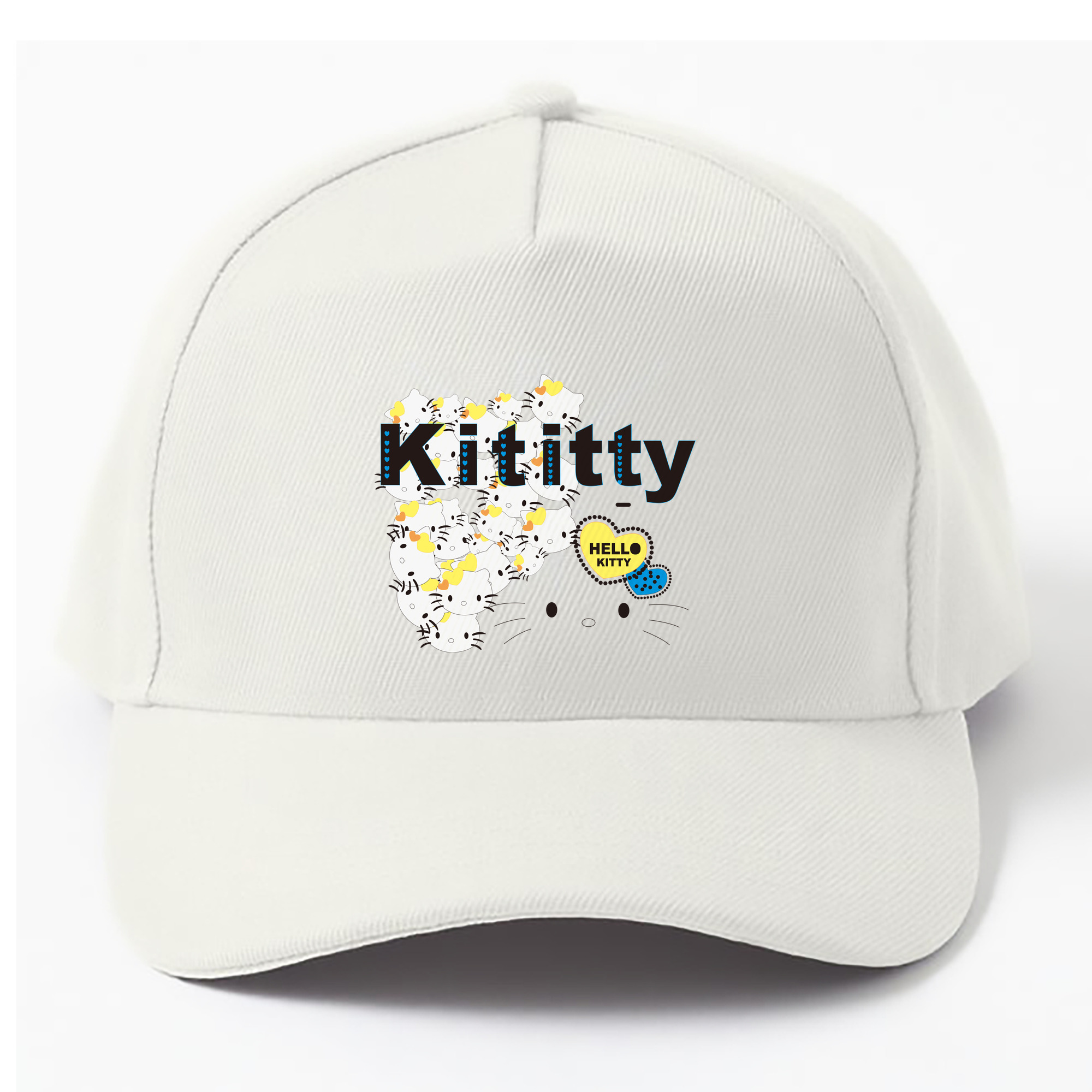 （画像用） Hello Kitty ハローキティ ベースボールキャップ 綿100％ 男女兼用 帽子 スポーツ