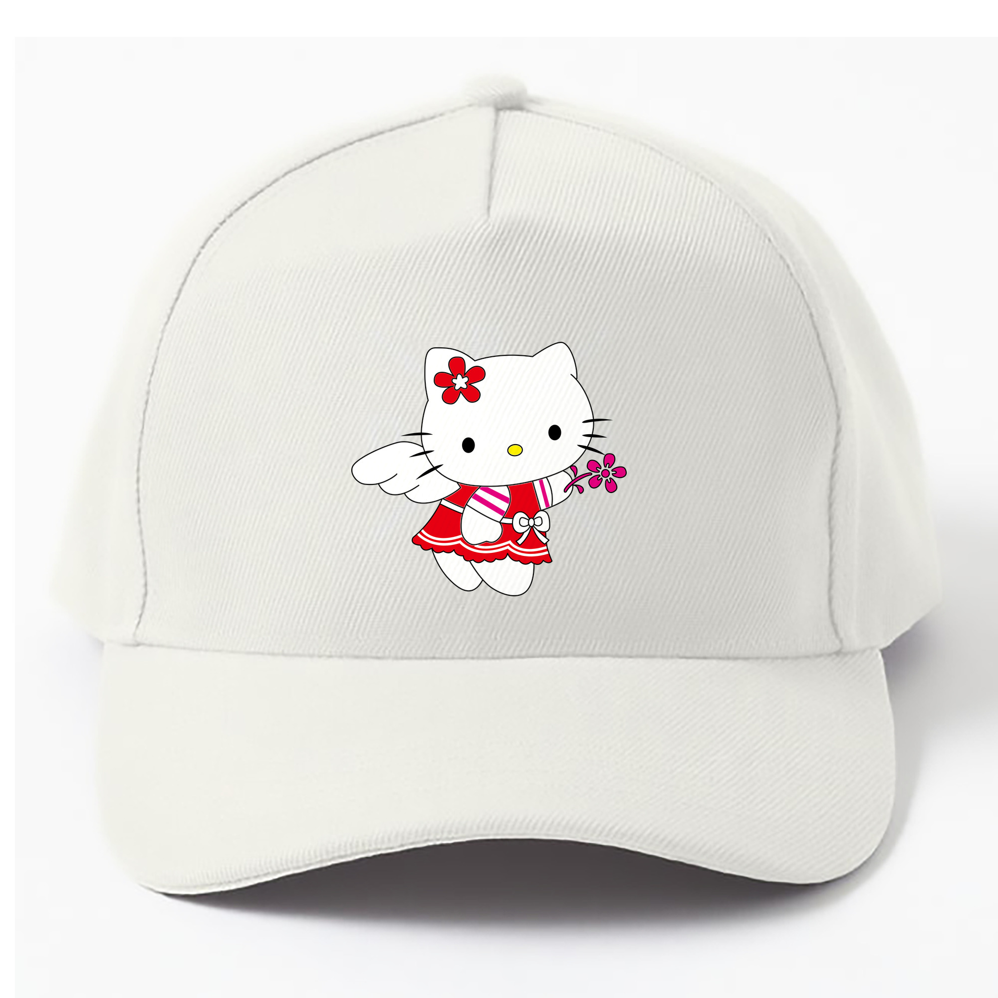 （画像用） Hello Kitty ハローキティ ベースボールキャップ 綿100％ 男女兼用 帽子 スポーツ