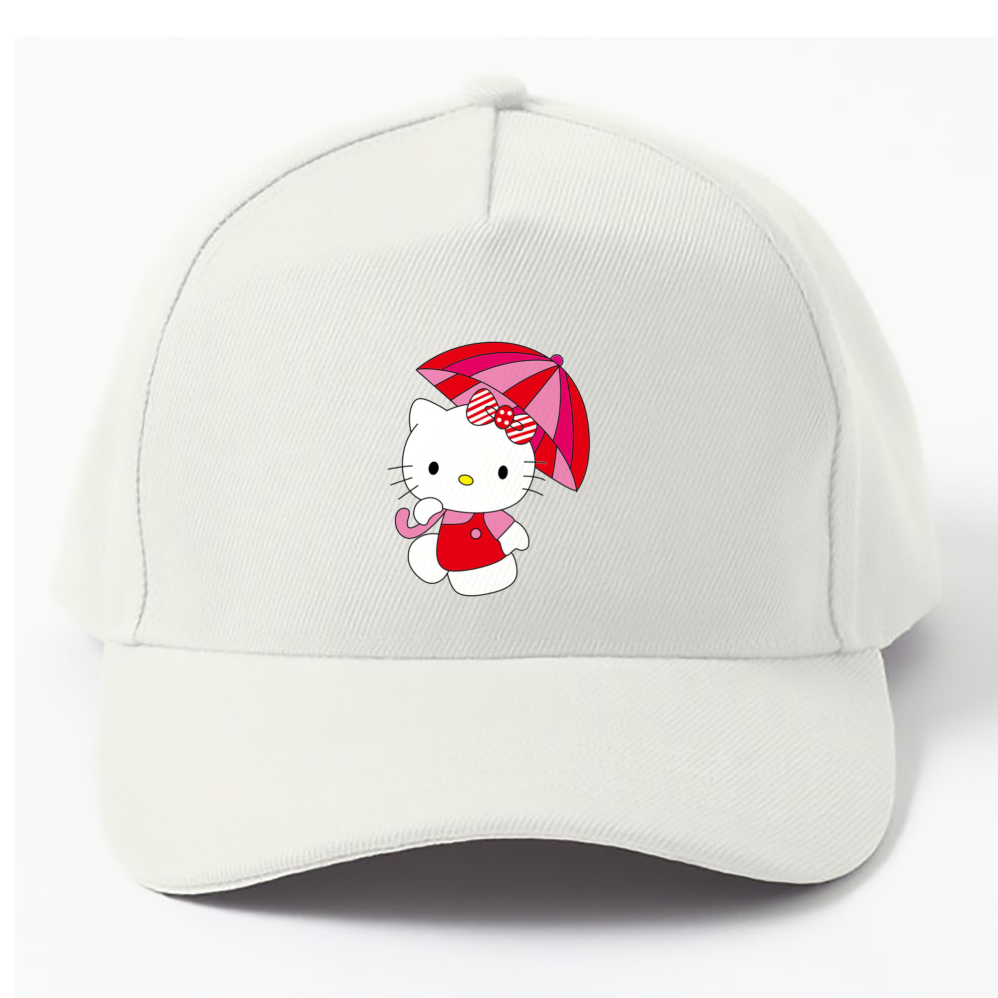 （画像用） Hello Kitty ハローキティ ベースボールキャップ 綿100％ 男女兼用 帽子 スポーツ