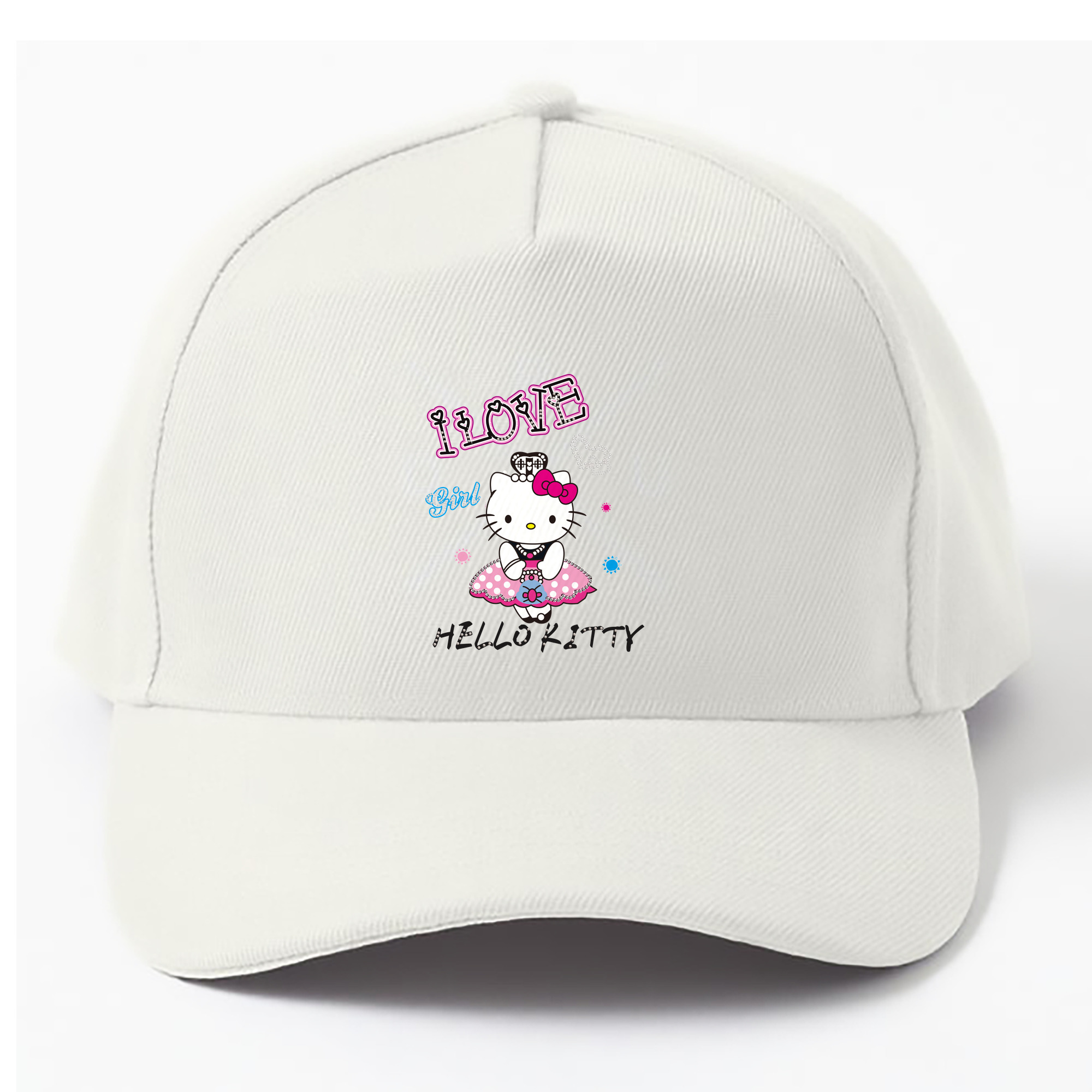 （画像用） Hello Kitty ハローキティ ベースボールキャップ 綿100％ 男女兼用 帽子 スポーツ