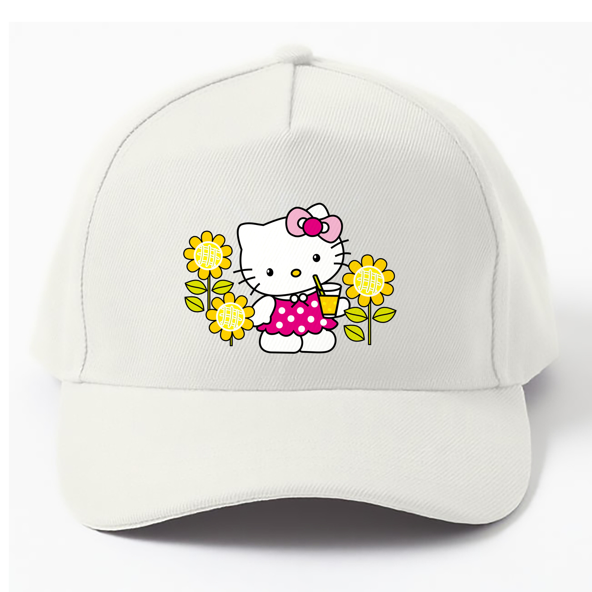 （画像用） Hello Kitty ハローキティ ベースボールキャップ 綿100％ 男女兼用 帽子 スポーツ