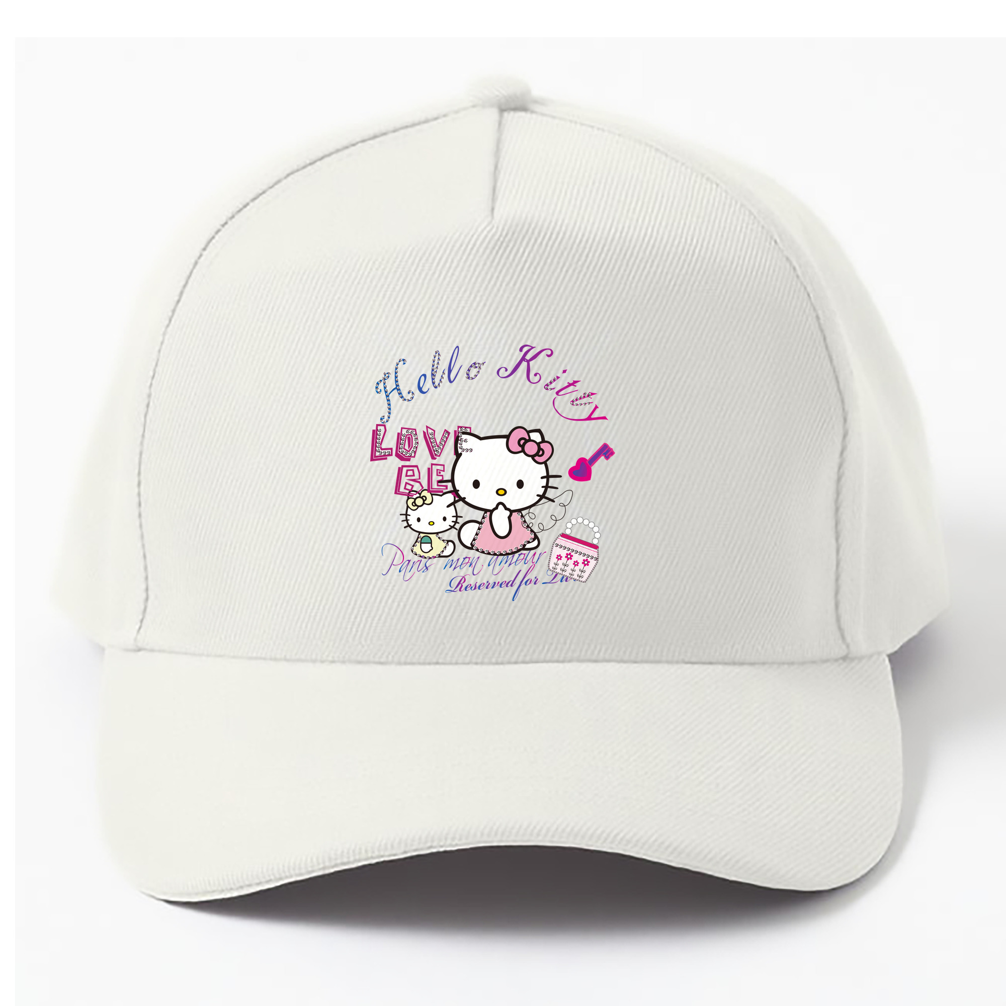 （画像用） Hello Kitty ハローキティ ベースボールキャップ 綿100％ 男女兼用 帽子 スポーツ