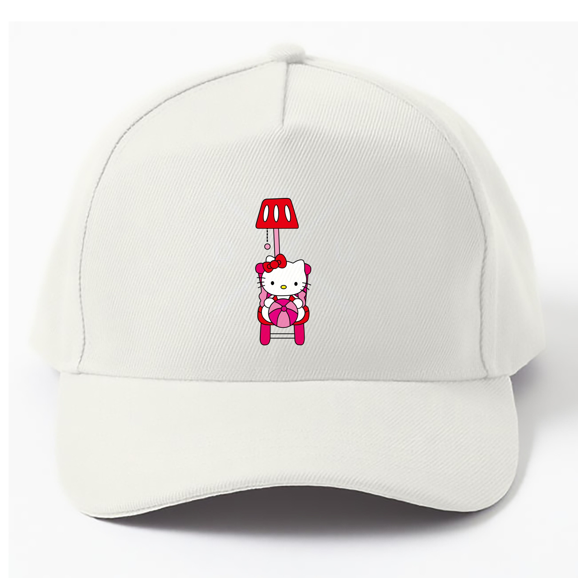 （画像用） Hello Kitty ハローキティ ベースボールキャップ 綿100％ 男女兼用 帽子 スポーツ