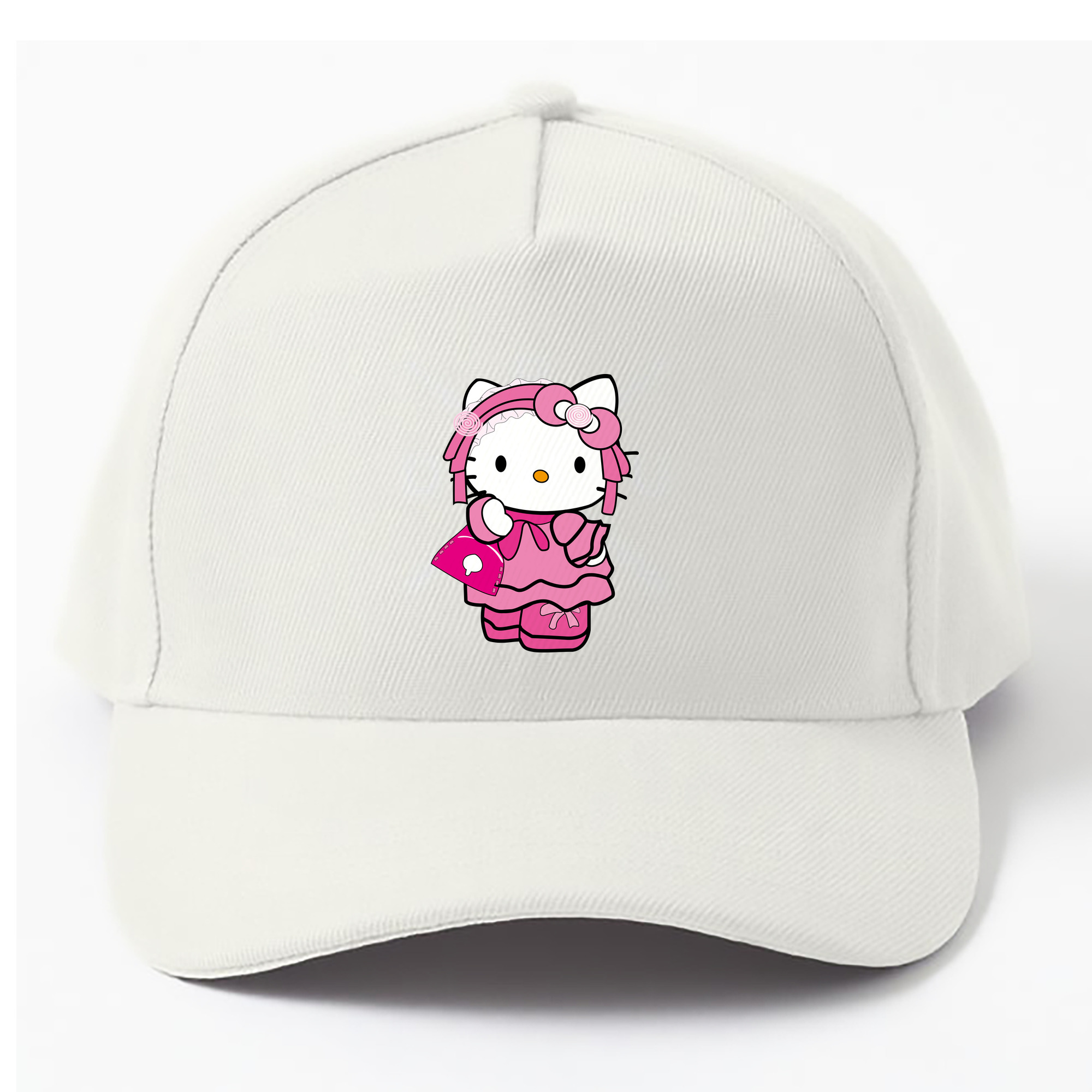（画像用） Hello Kitty ハローキティ ベースボールキャップ 綿100％ 男女兼用 帽子 スポーツ
