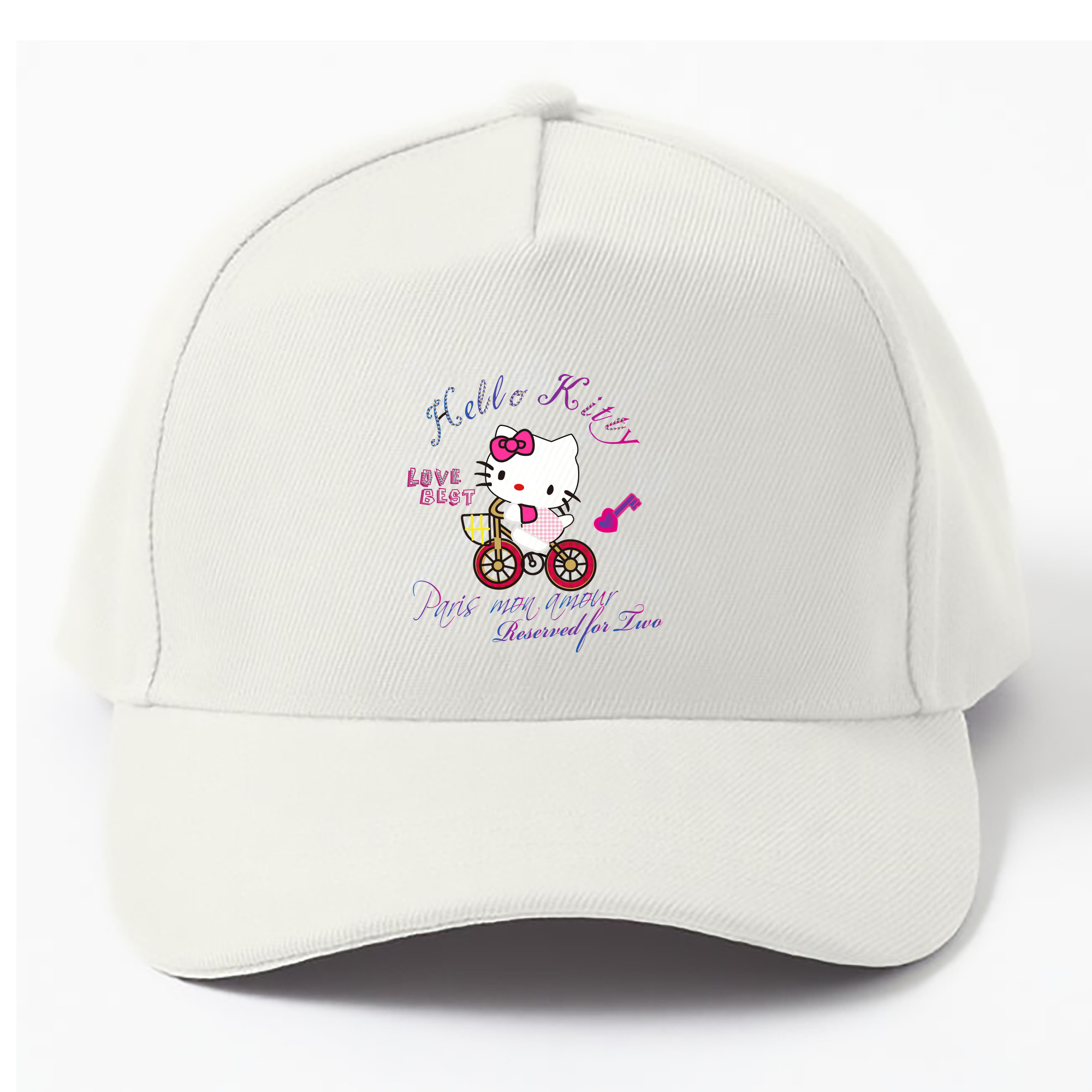 （画像用） Hello Kitty ハローキティ ベースボールキャップ 綿100％ 男女兼用 帽子 スポーツ
