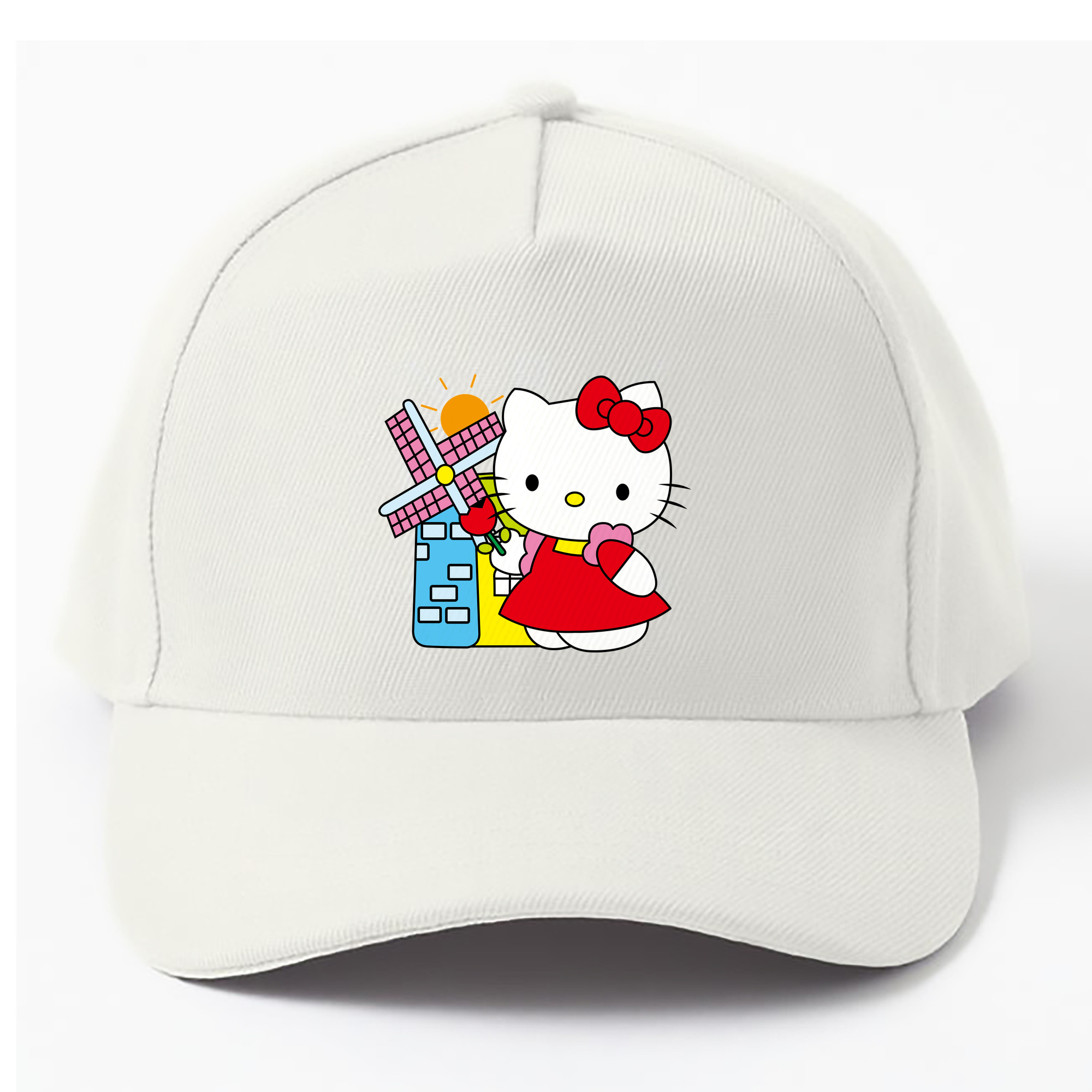 （画像用） Hello Kitty ハローキティ ベースボールキャップ 綿100％ 男女兼用 帽子 スポーツ
