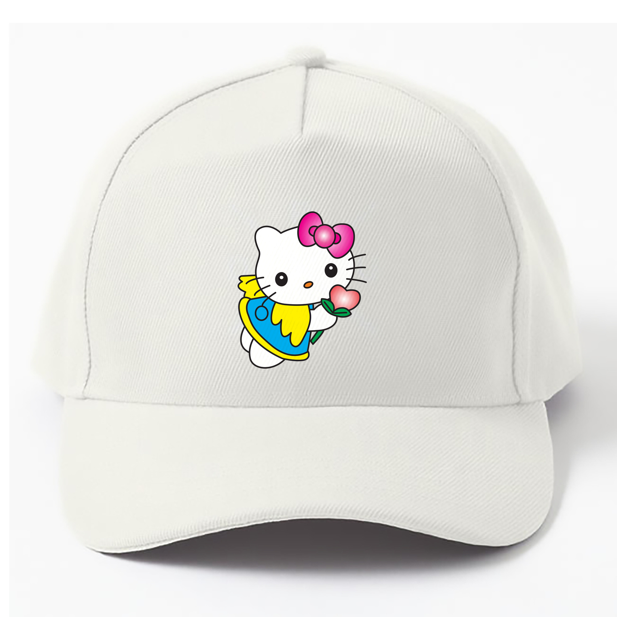 （画像用） Hello Kitty ハローキティ ベースボールキャップ 綿100％ 男女兼用 帽子 スポーツ