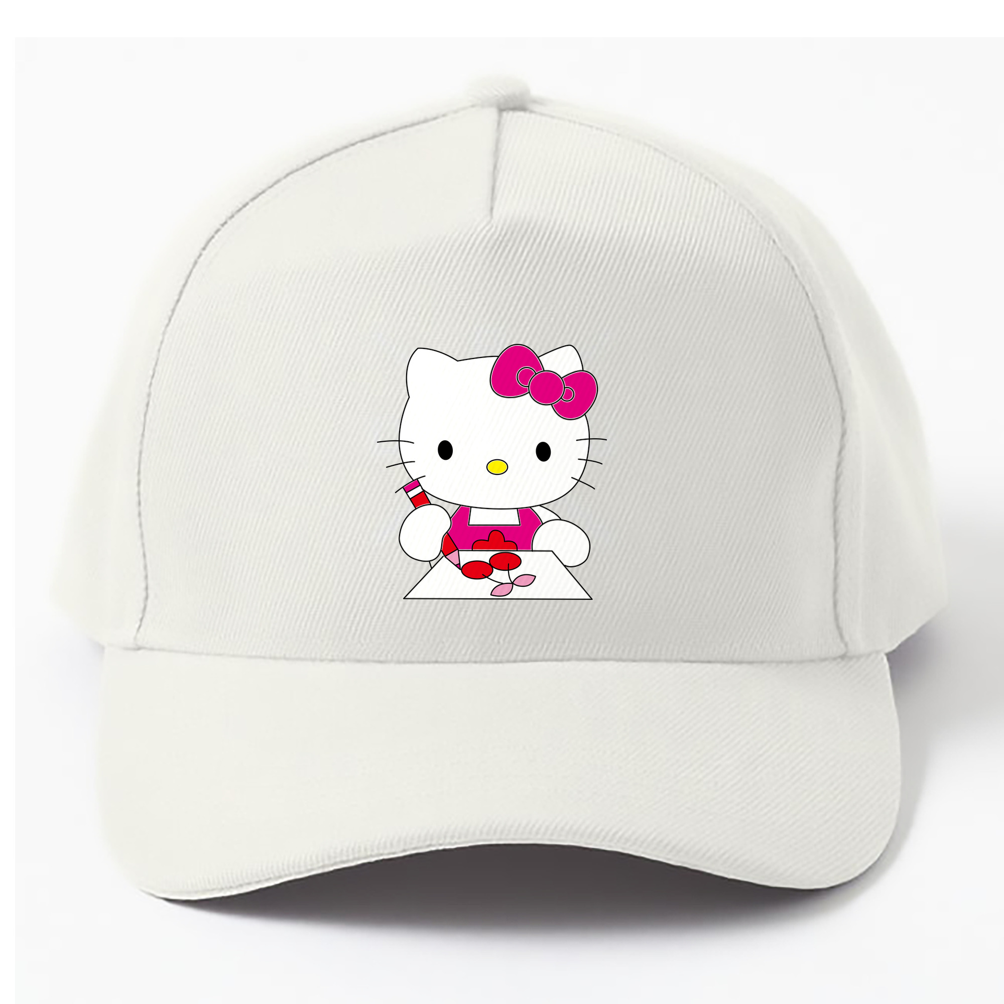 （画像用） Hello Kitty ハローキティ ベースボールキャップ 綿100％ 男女兼用 帽子 スポーツ
