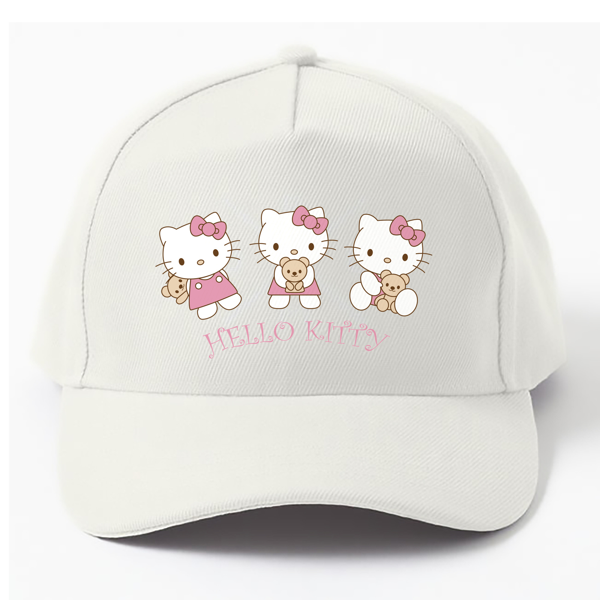 （画像用） Hello Kitty ハローキティ ベースボールキャップ 綿100％ 男女兼用 帽子 スポーツ
