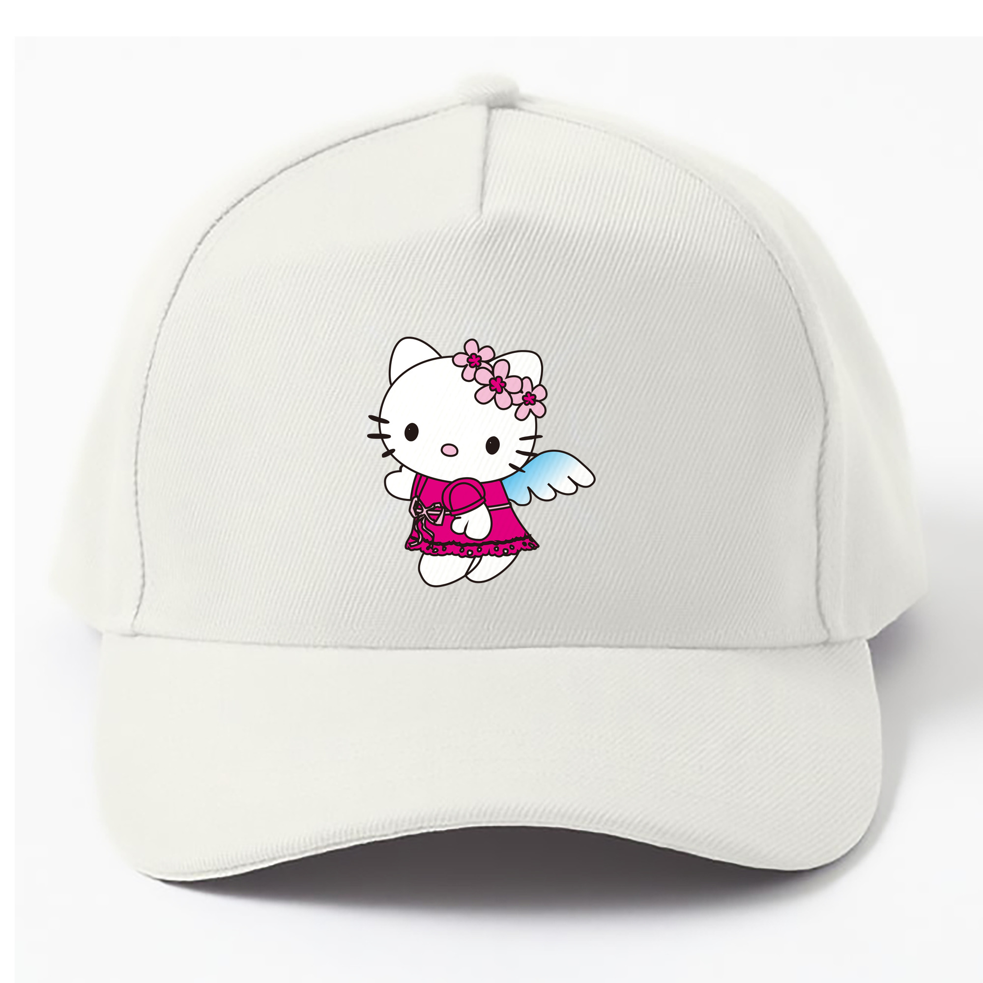 （画像用） Hello Kitty ハローキティ ベースボールキャップ 綿100％ 男女兼用 帽子 スポーツ