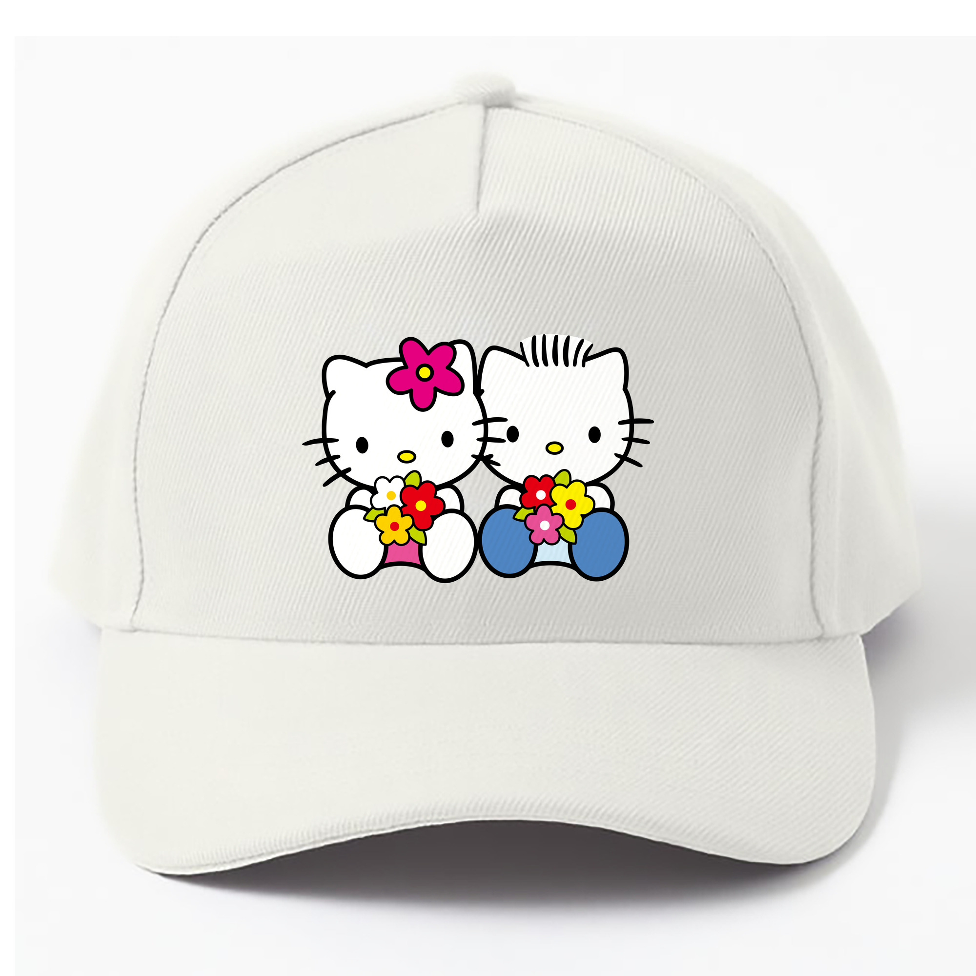 （画像用） Hello Kitty ハローキティ ベースボールキャップ 綿100％ 男女兼用 帽子 スポーツ