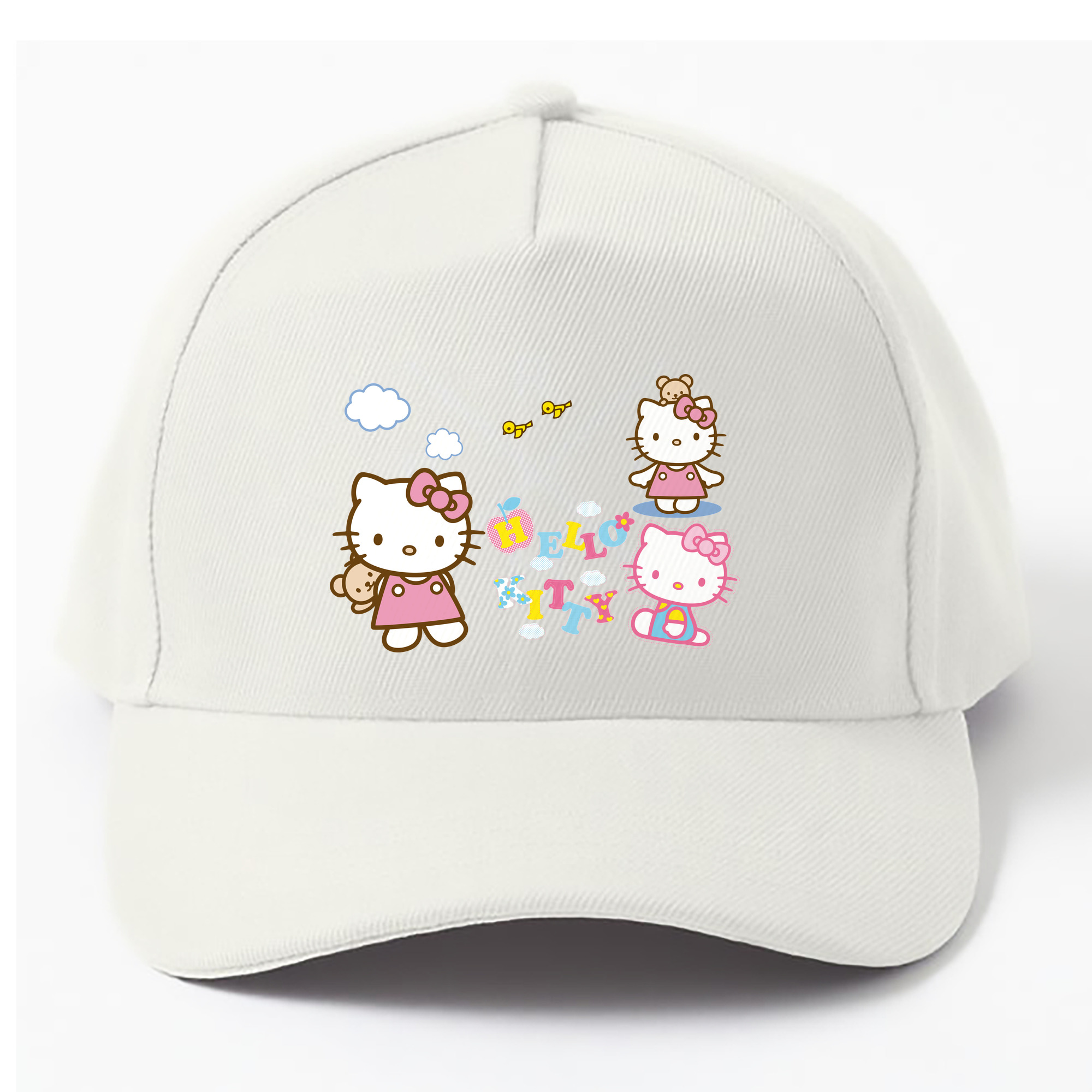 （画像用） Hello Kitty ハローキティ ベースボールキャップ 綿100％ 男女兼用 帽子 スポーツ