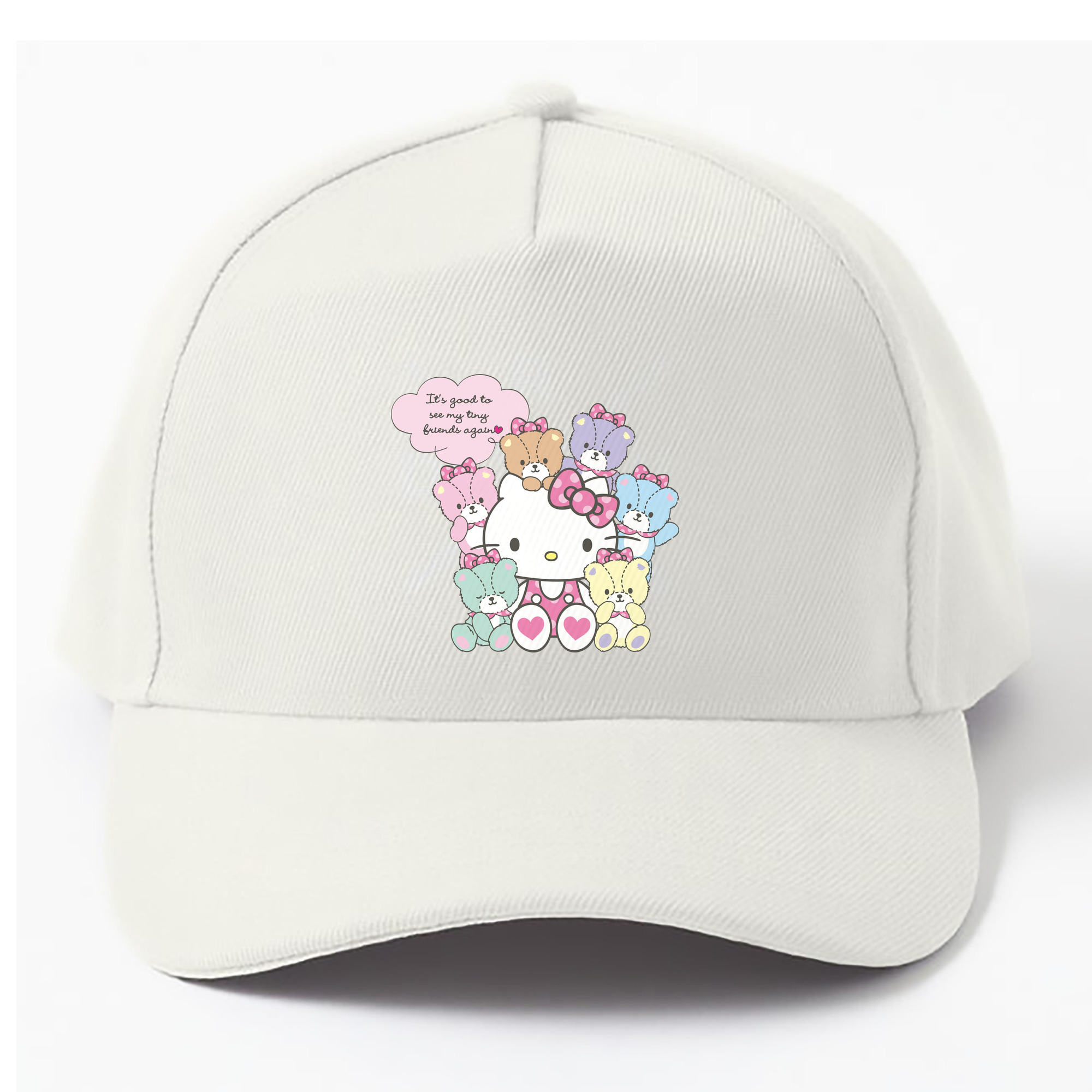 （画像用） Hello Kitty ハローキティ ベースボールキャップ 綿100％ 男女兼用 帽子 スポーツ