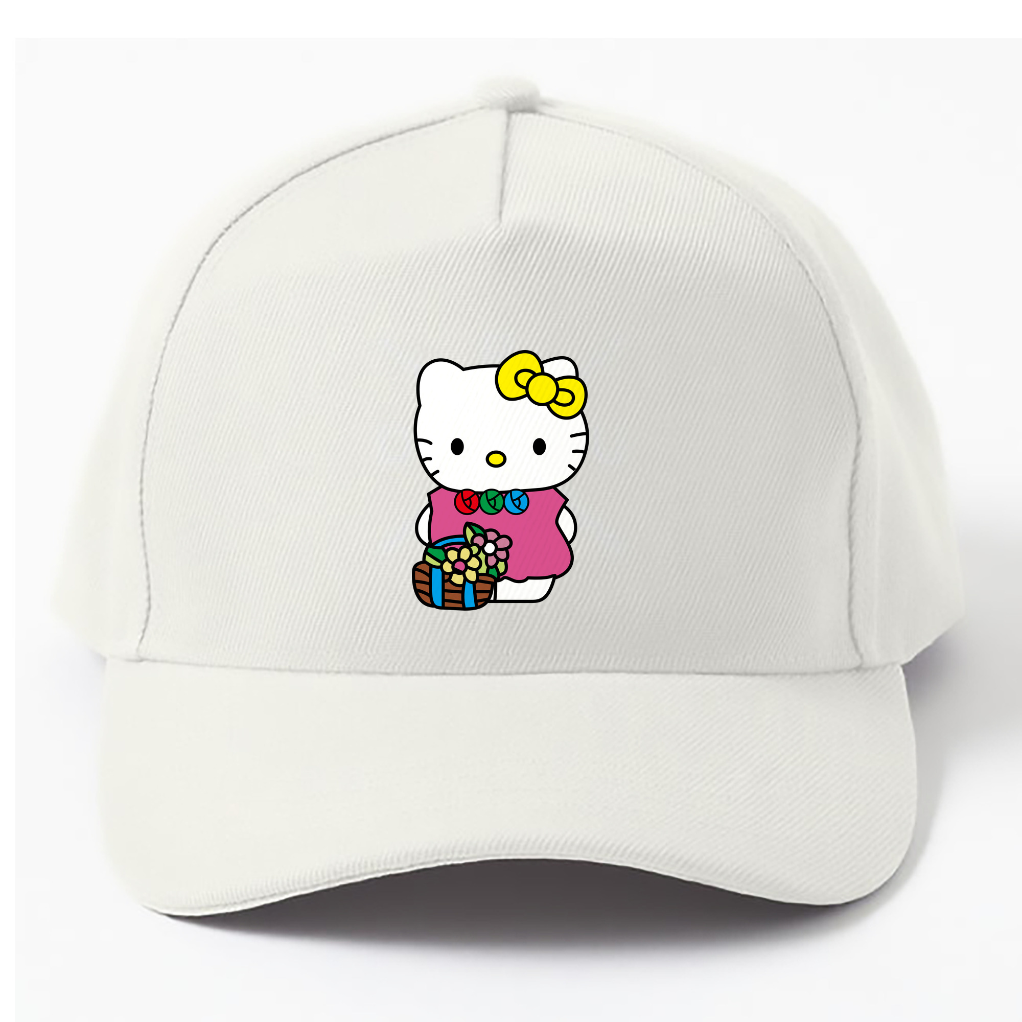 （画像用） Hello Kitty ハローキティ ベースボールキャップ 綿100％ 男女兼用 帽子 スポーツ