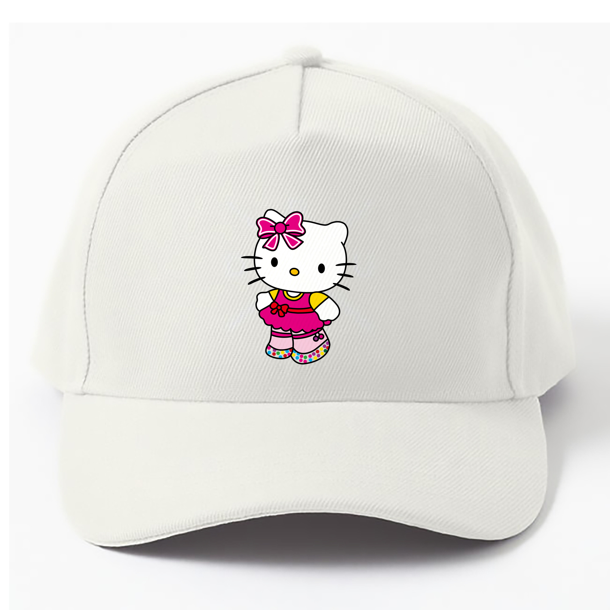 （画像用） Hello Kitty ハローキティ ベースボールキャップ 綿100％ 男女兼用 帽子 スポーツ