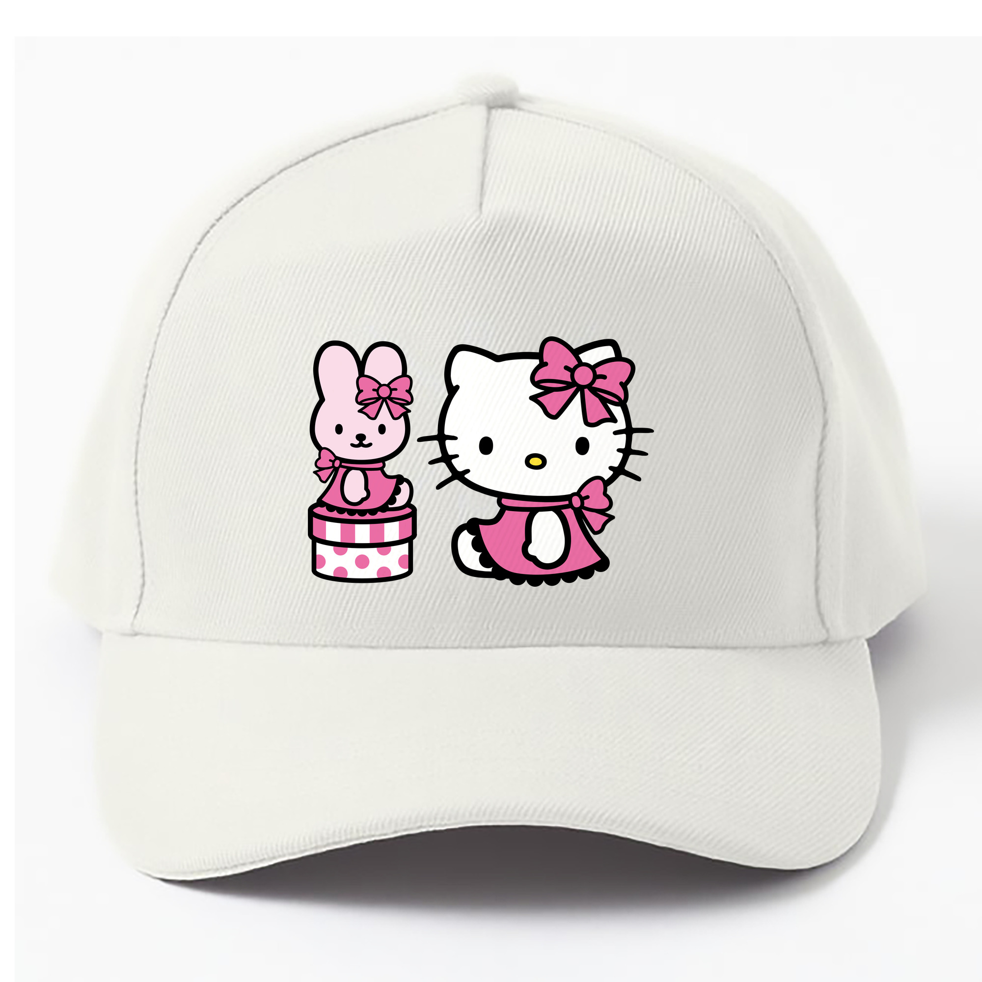 （画像用） Hello Kitty ハローキティ ベースボールキャップ 綿100％ 男女兼用 帽子 スポーツ