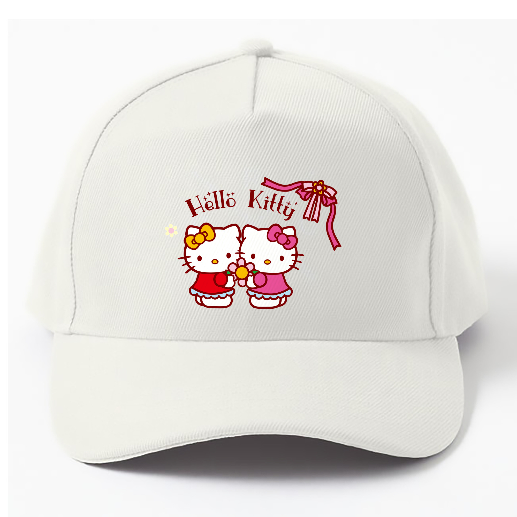（画像用） Hello Kitty ハローキティ ベースボールキャップ 綿100％ 男女兼用 帽子 スポーツ
