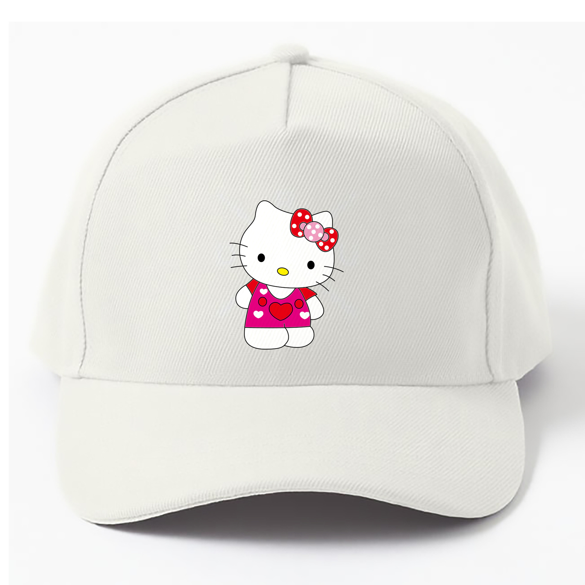 （画像用） Hello Kitty ハローキティ ベースボールキャップ 綿100％ 男女兼用 帽子 スポーツ