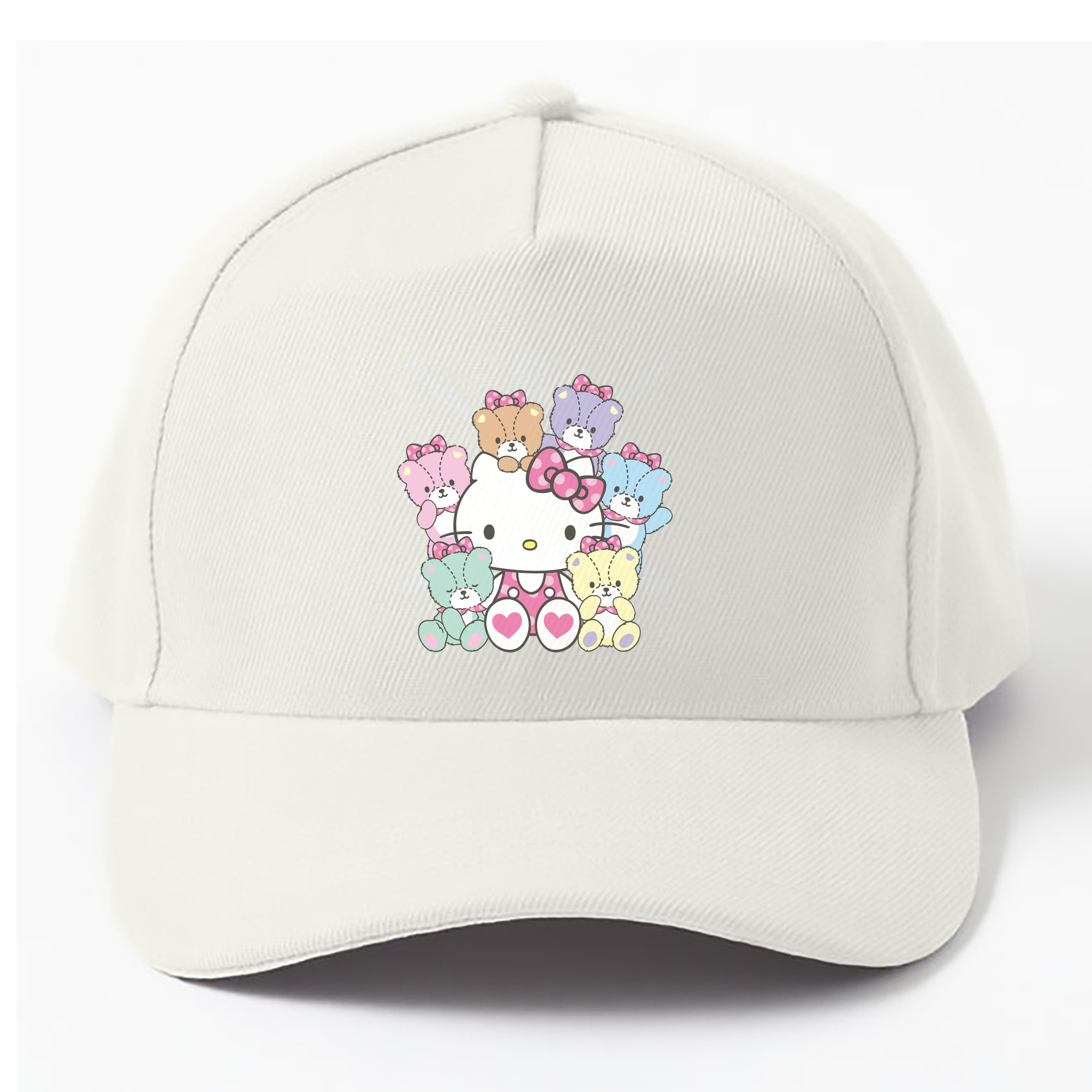 （画像用） Hello Kitty ハローキティ ベースボールキャップ 綿100％ 男女兼用 帽子 スポーツ
