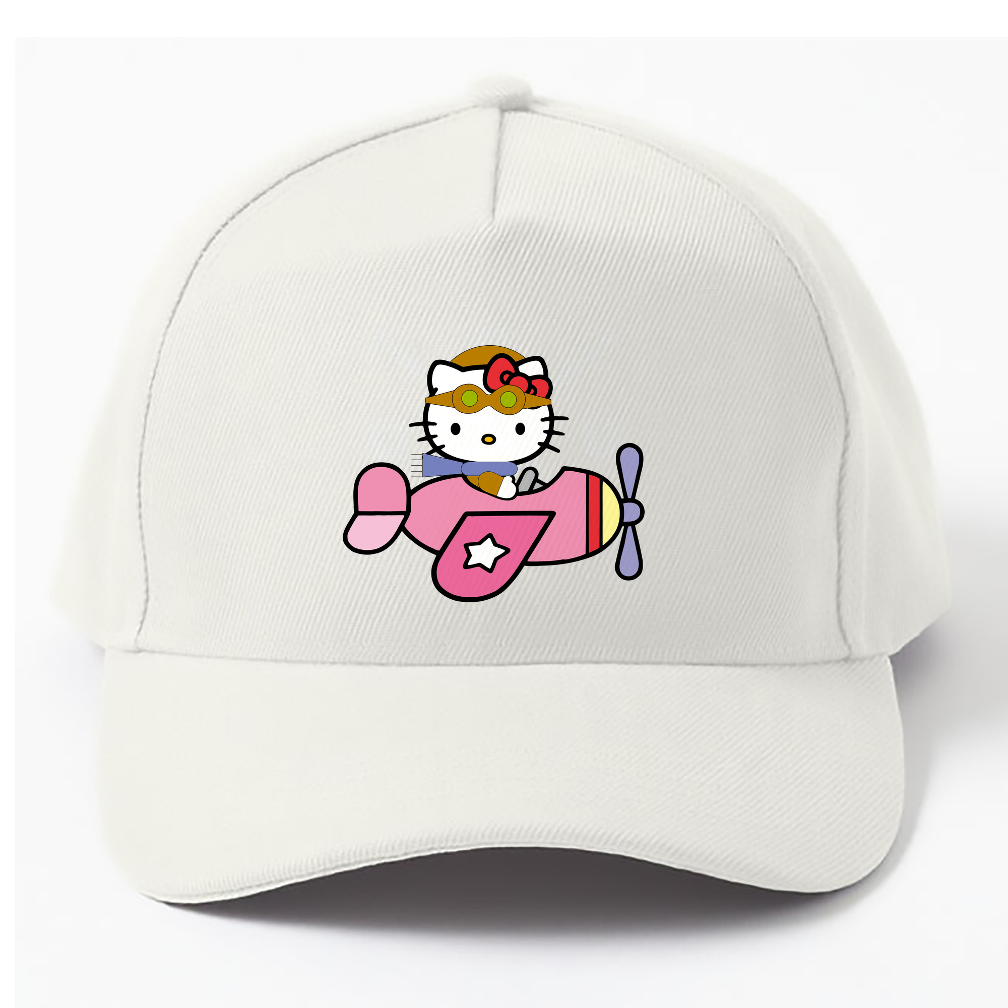 （画像用） Hello Kitty ハローキティ ベースボールキャップ 綿100％ 男女兼用 帽子 スポーツ